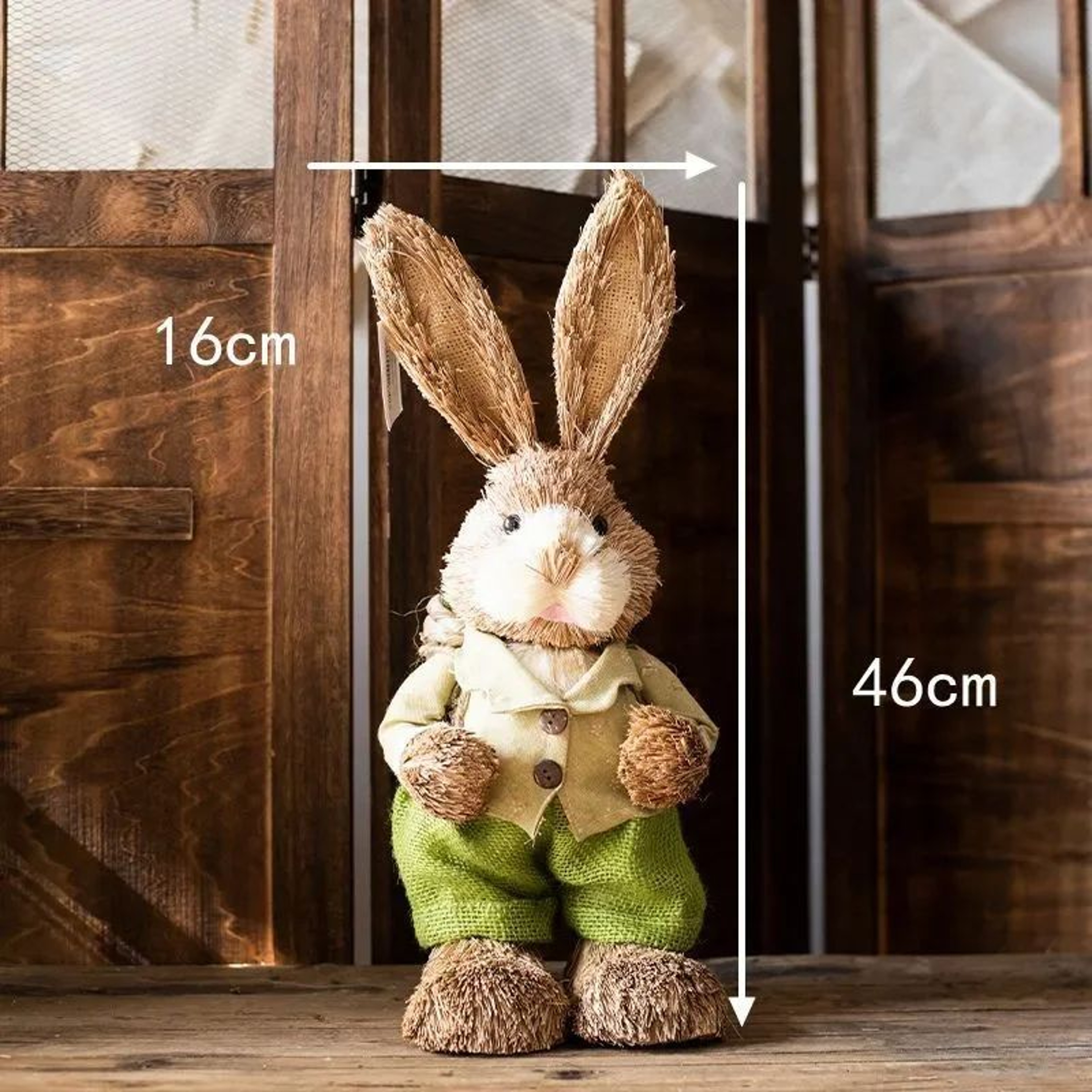 Straw Woven Bunny Easter Decoration 13