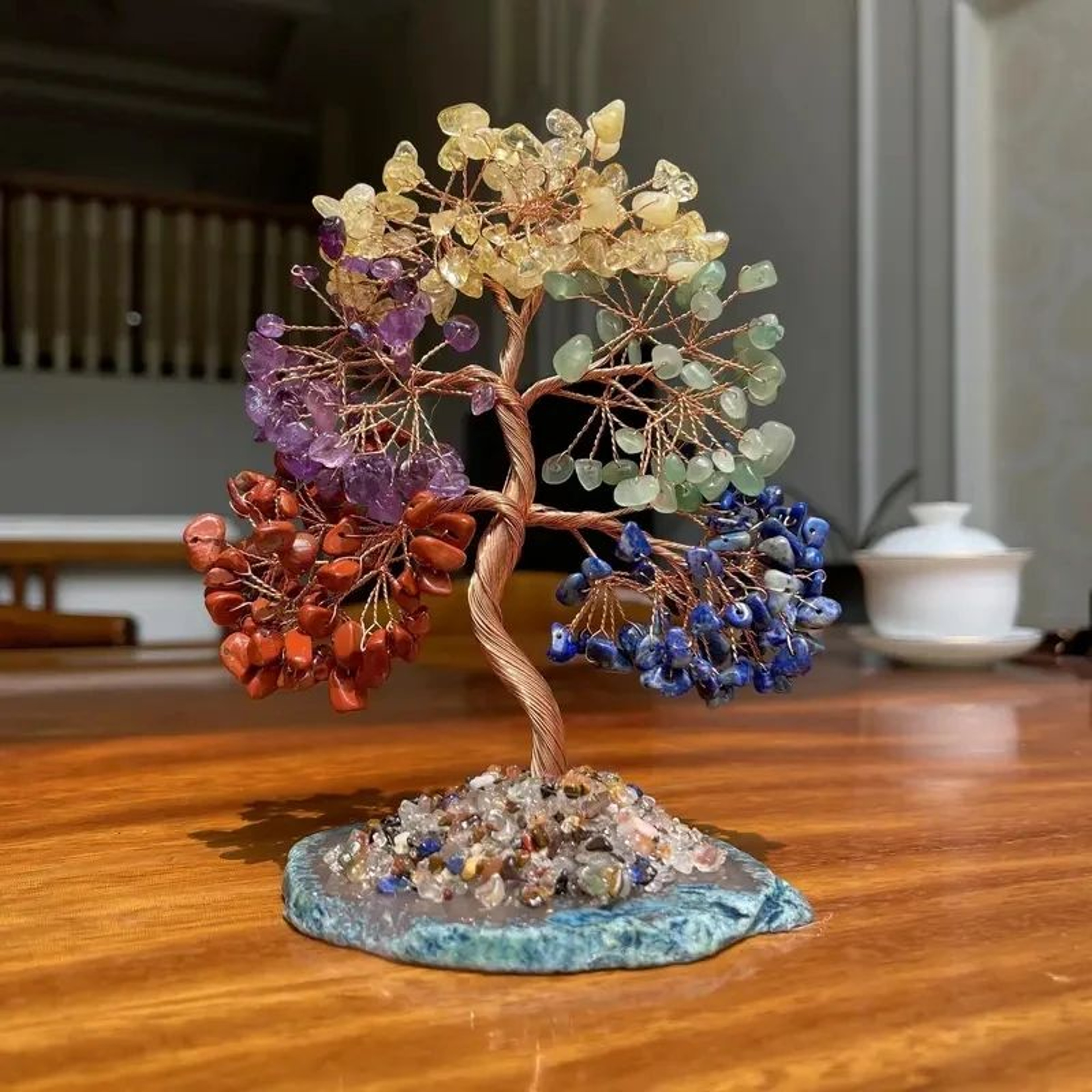 Seven Chakra Tree Of Life Crystal Decor 5