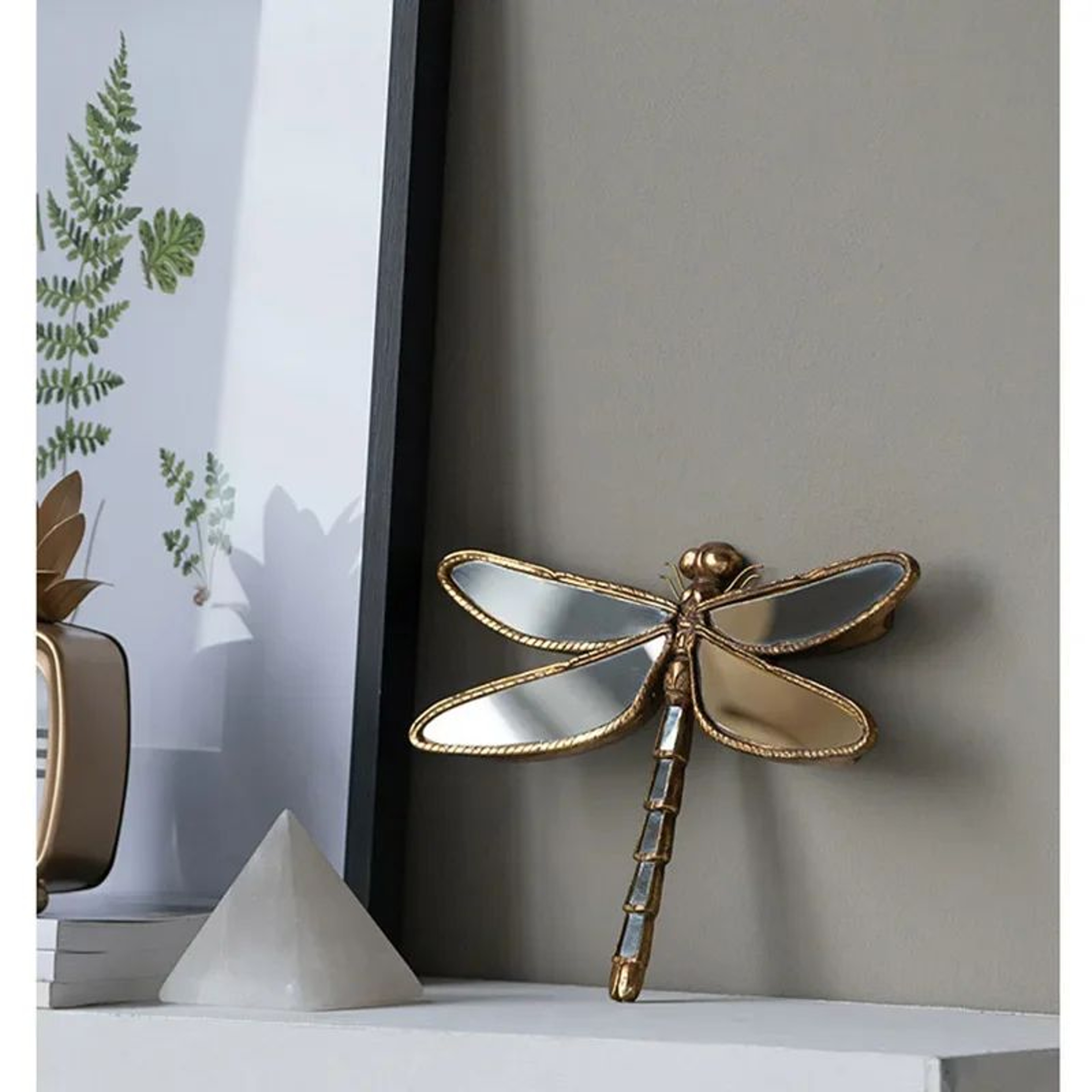 Vintage Dragonfly Resin Mirror Wall Art 2