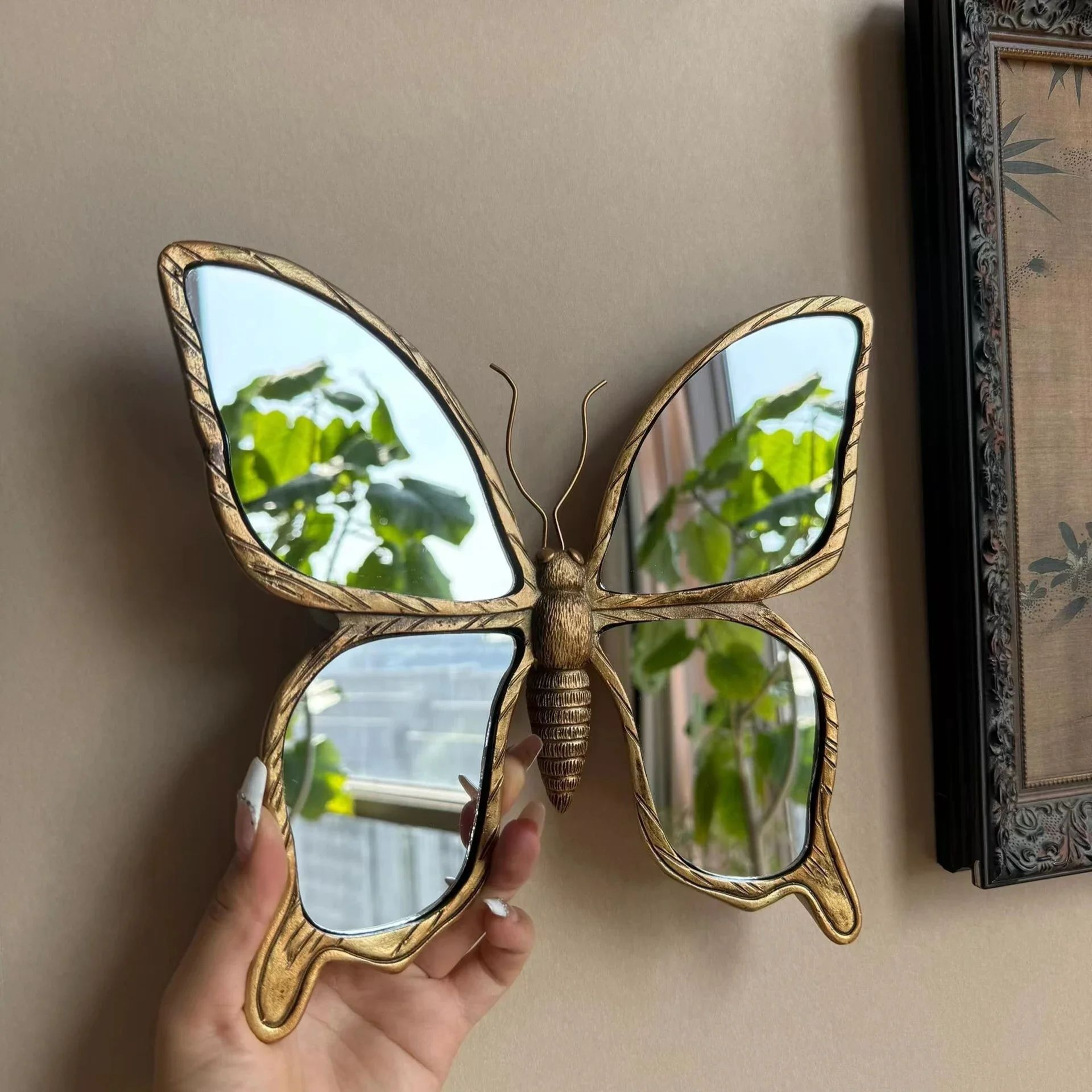 Vintage Dragonfly Resin Mirror Wall Art 3