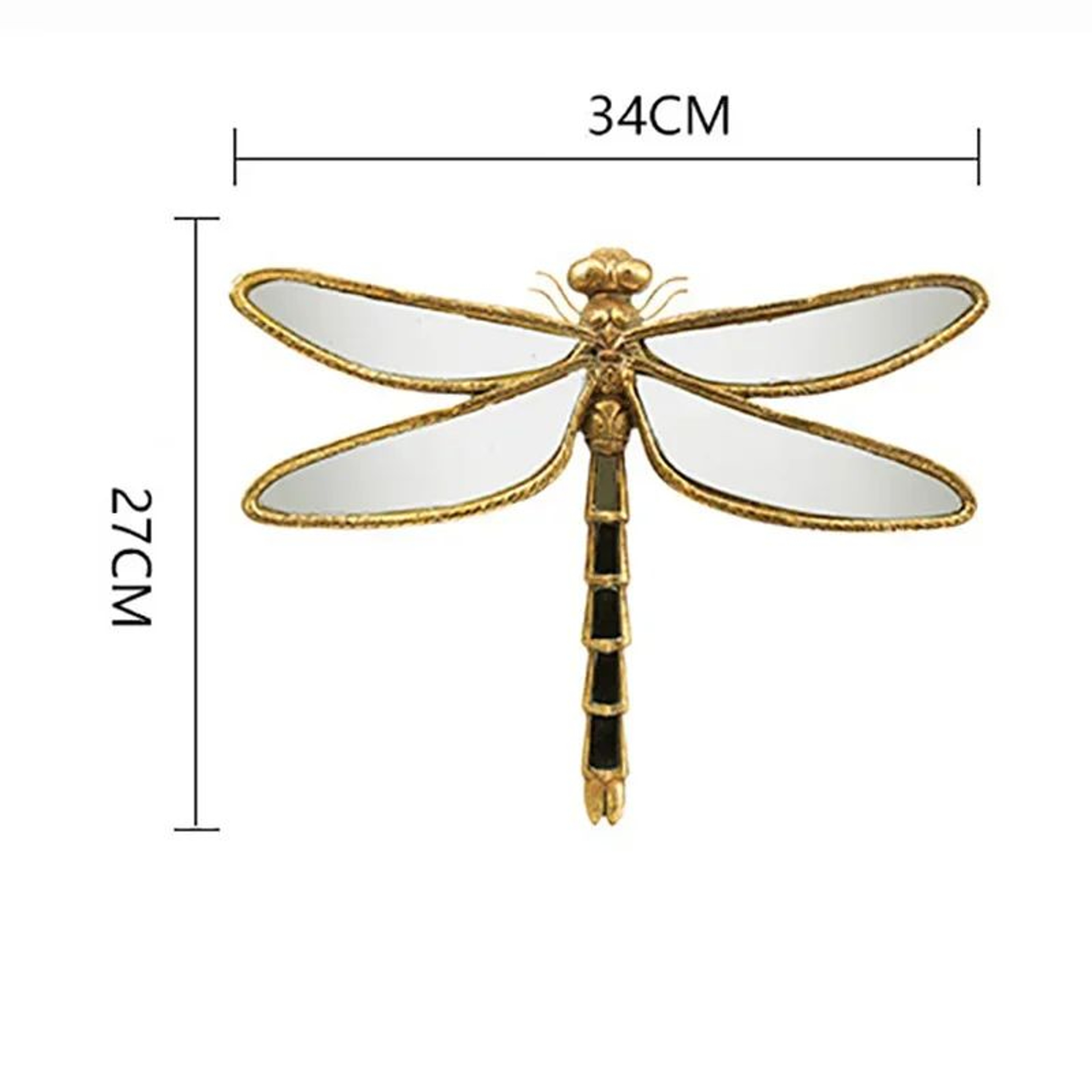 Vintage Dragonfly Resin Mirror Wall Art 6