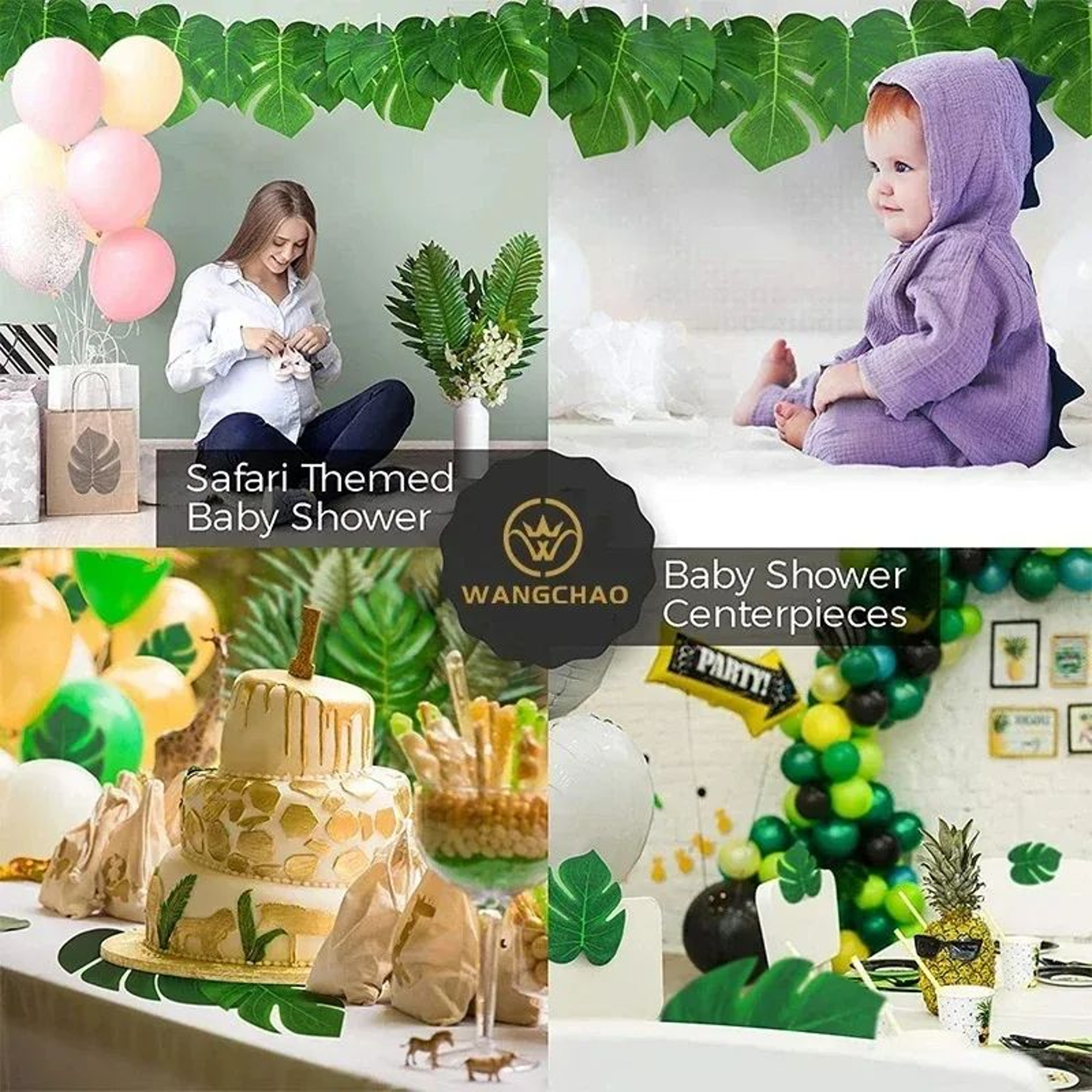 Artificial Palm Leaf Party Decor Set 3