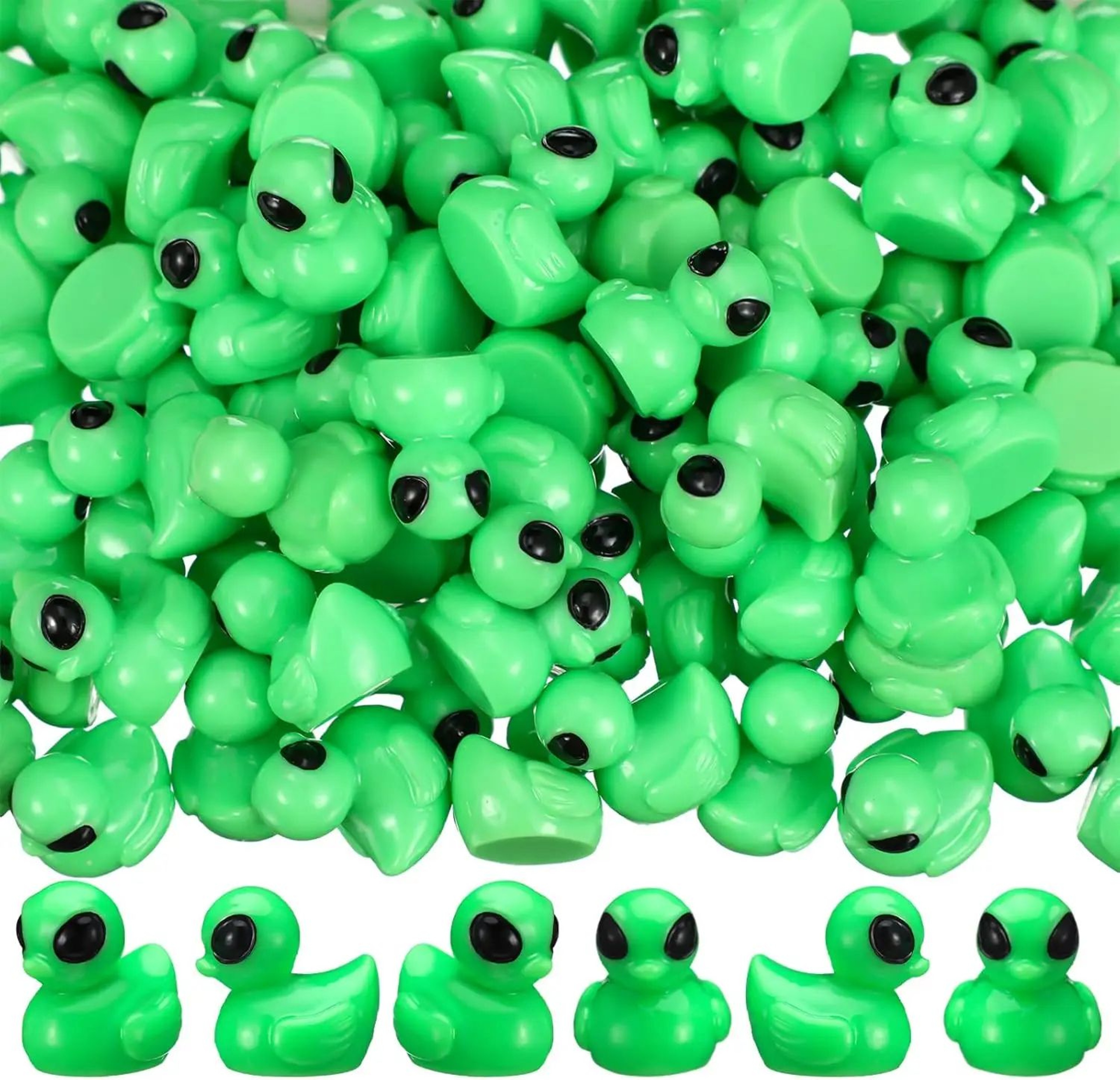Mini Alien Duck Figurines Set For Fun Desk Decor 0