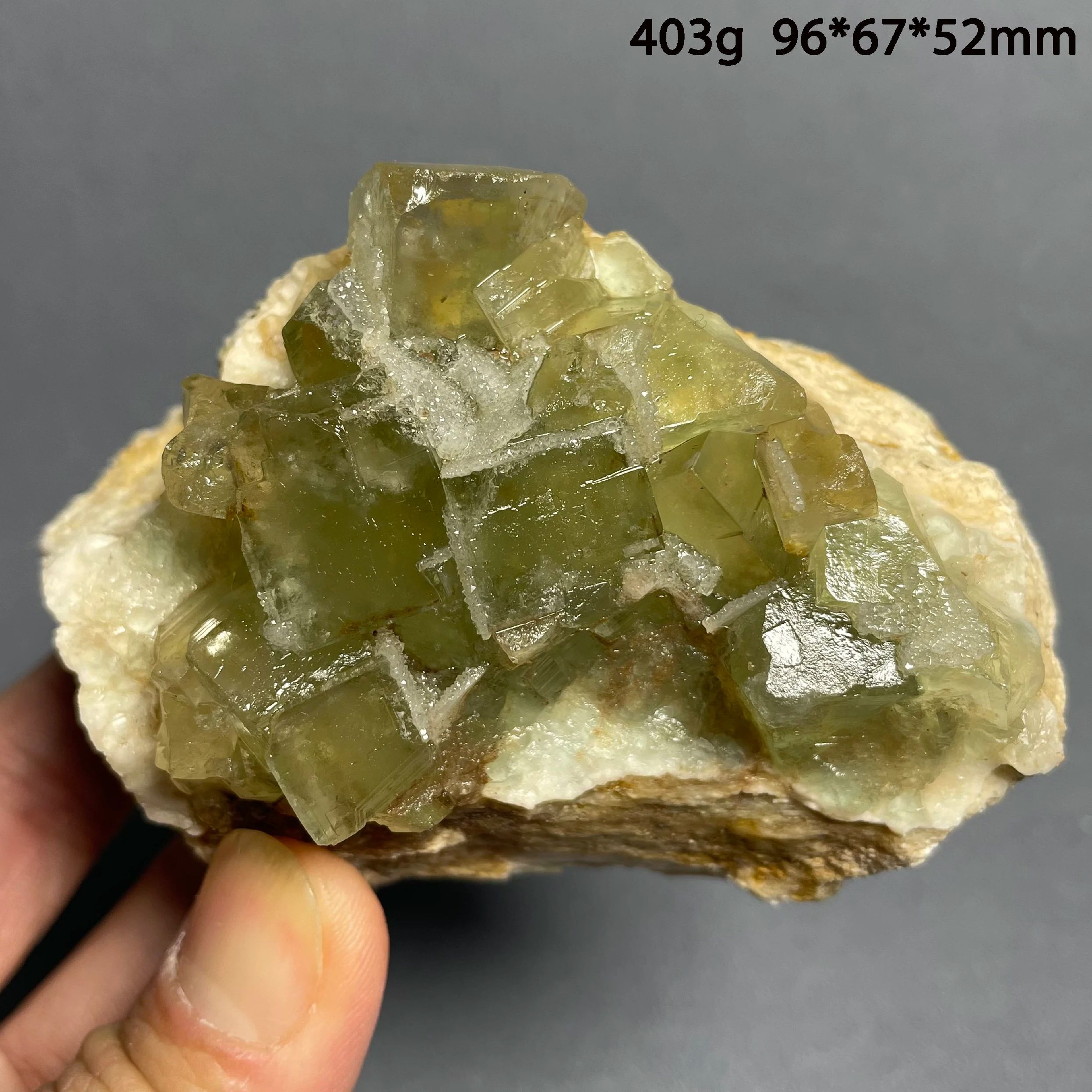 Natural Green Fluorite Crystal Cluster Decorative Stone 2