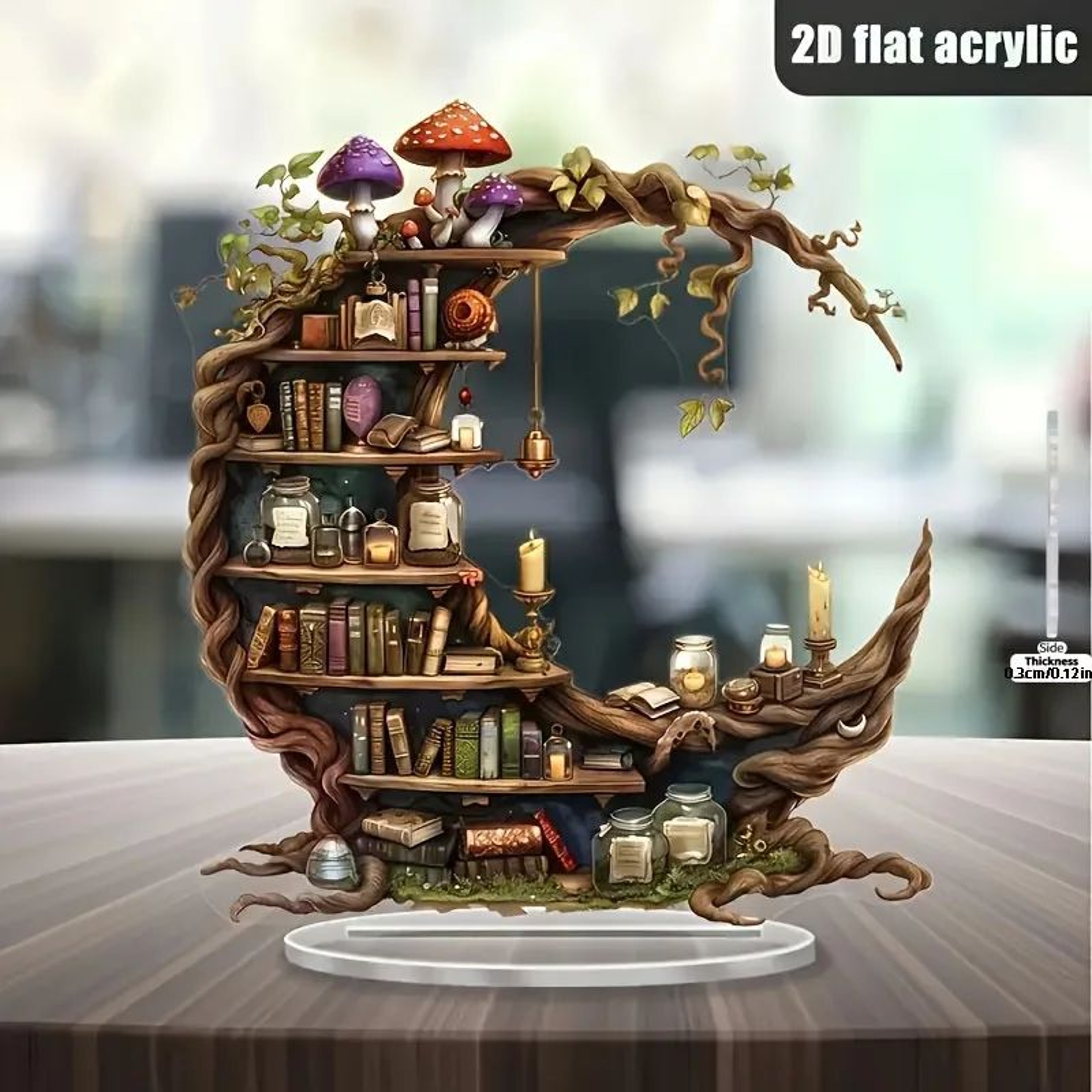 Bohemian Moon Crystal Bookshelf Acrylic Decor 0