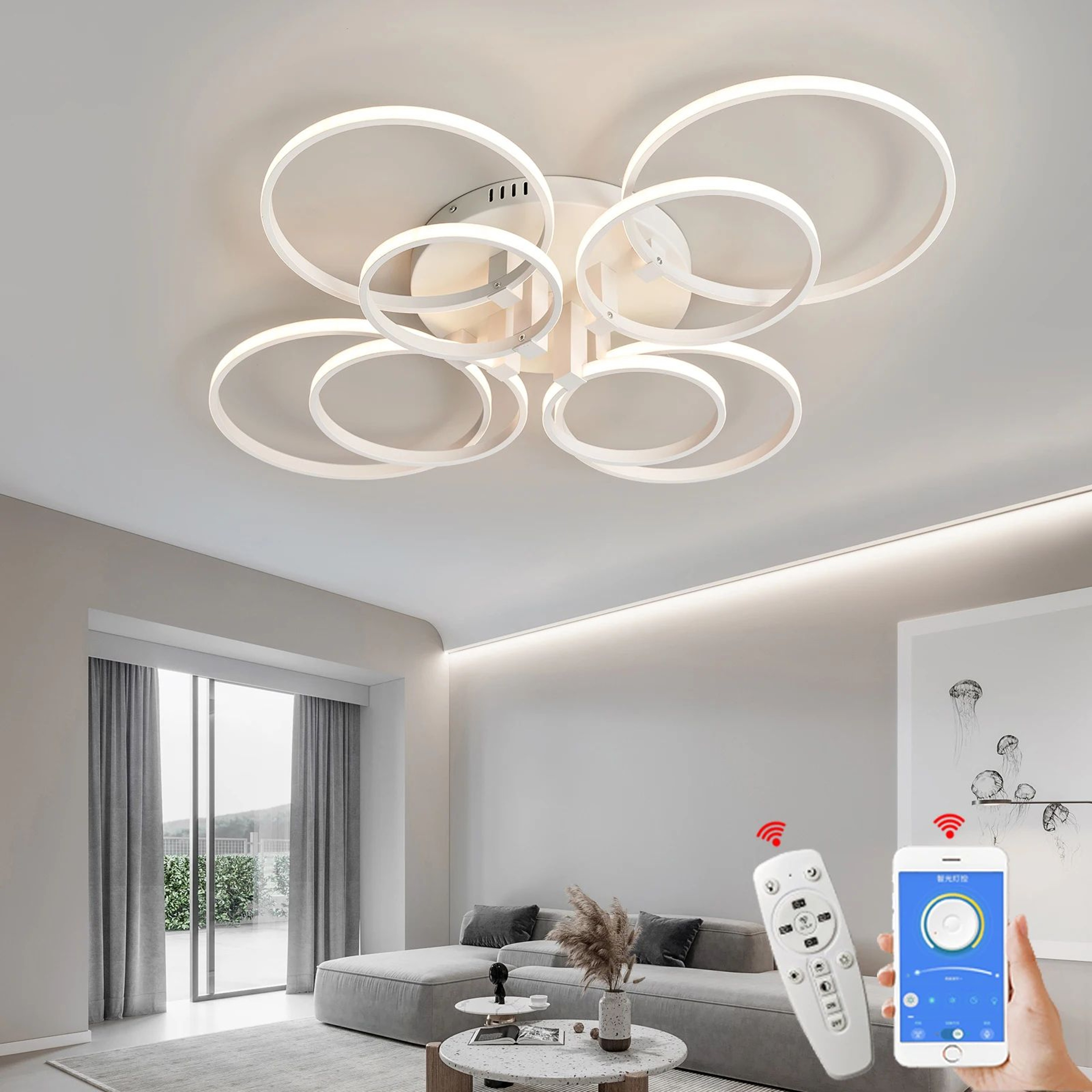 Modern LED Ceiling Chandelier Light For Living Room 4