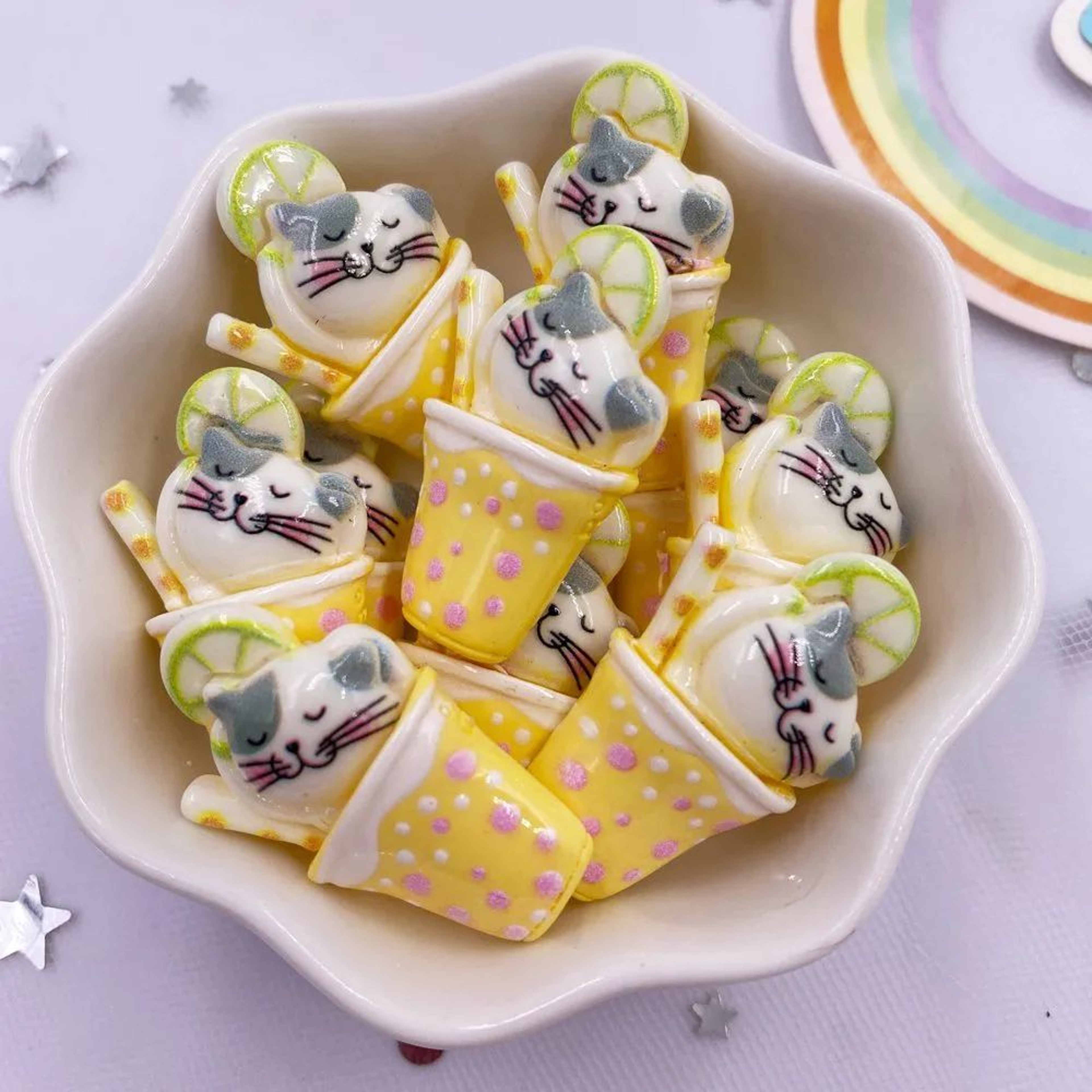 Kawaii Cartoon Cat Resin Flatback DIY Set 2