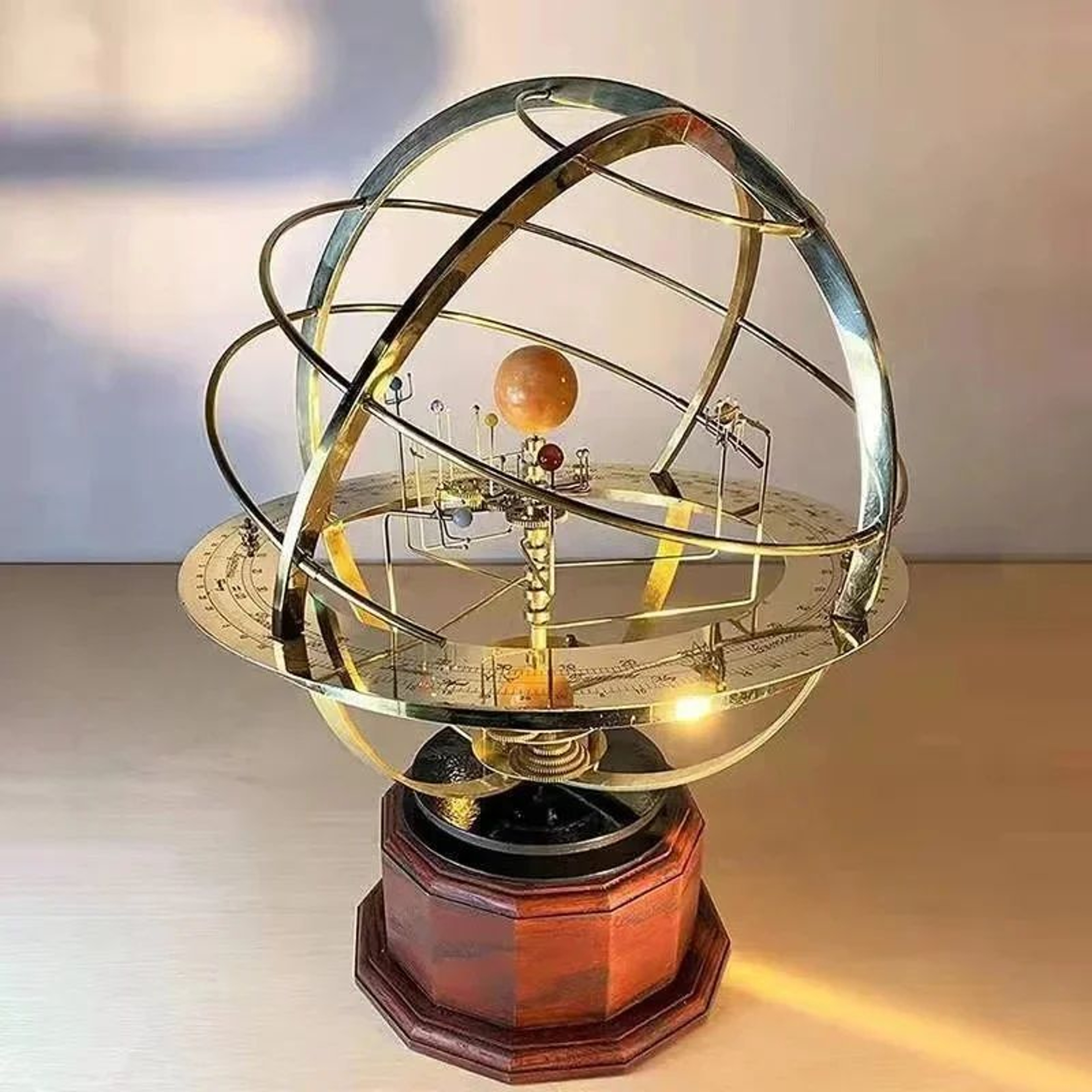 Grand Orrery Solar System Metal Model Decor 0