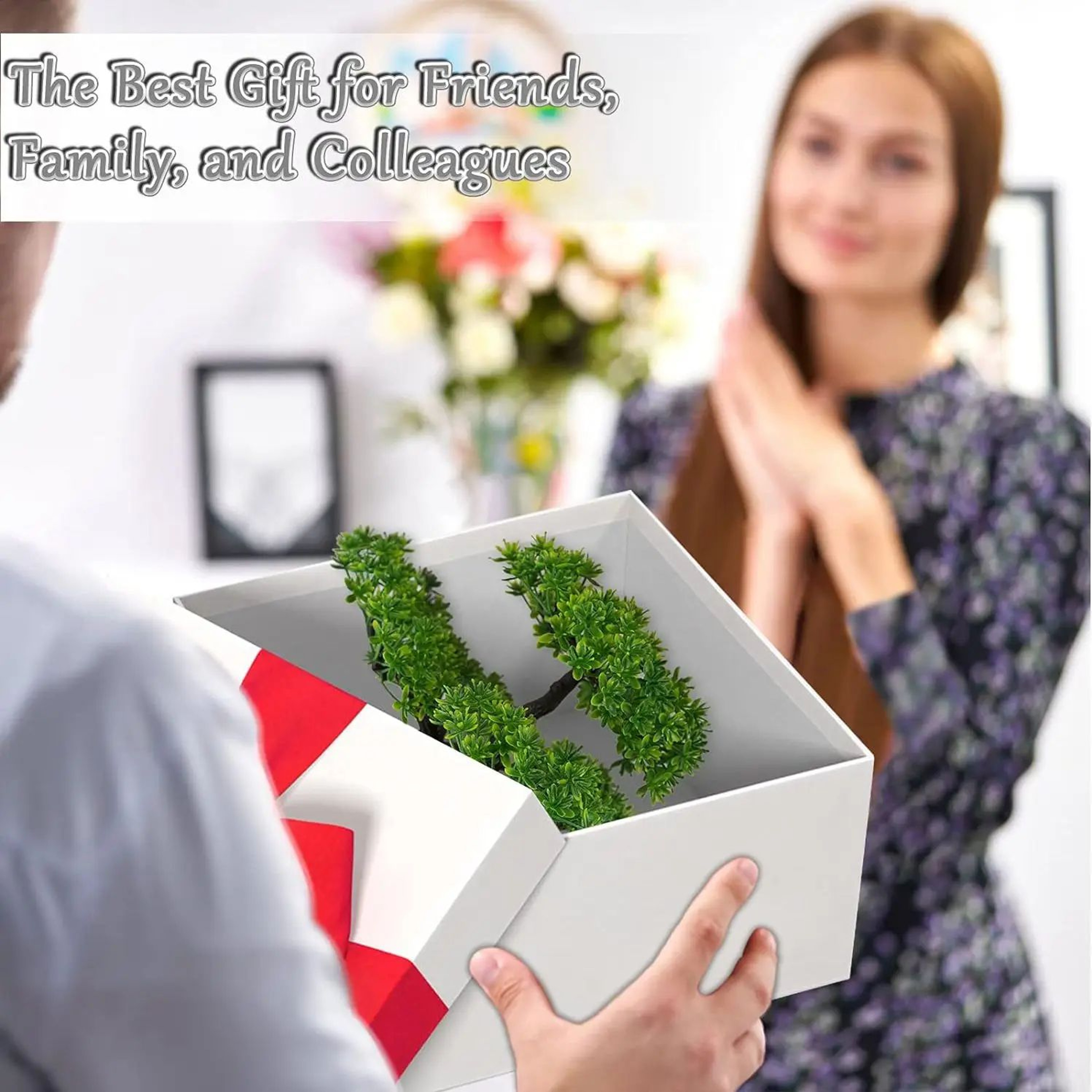 Green Artificial Bonsai Plant Table Decor 3