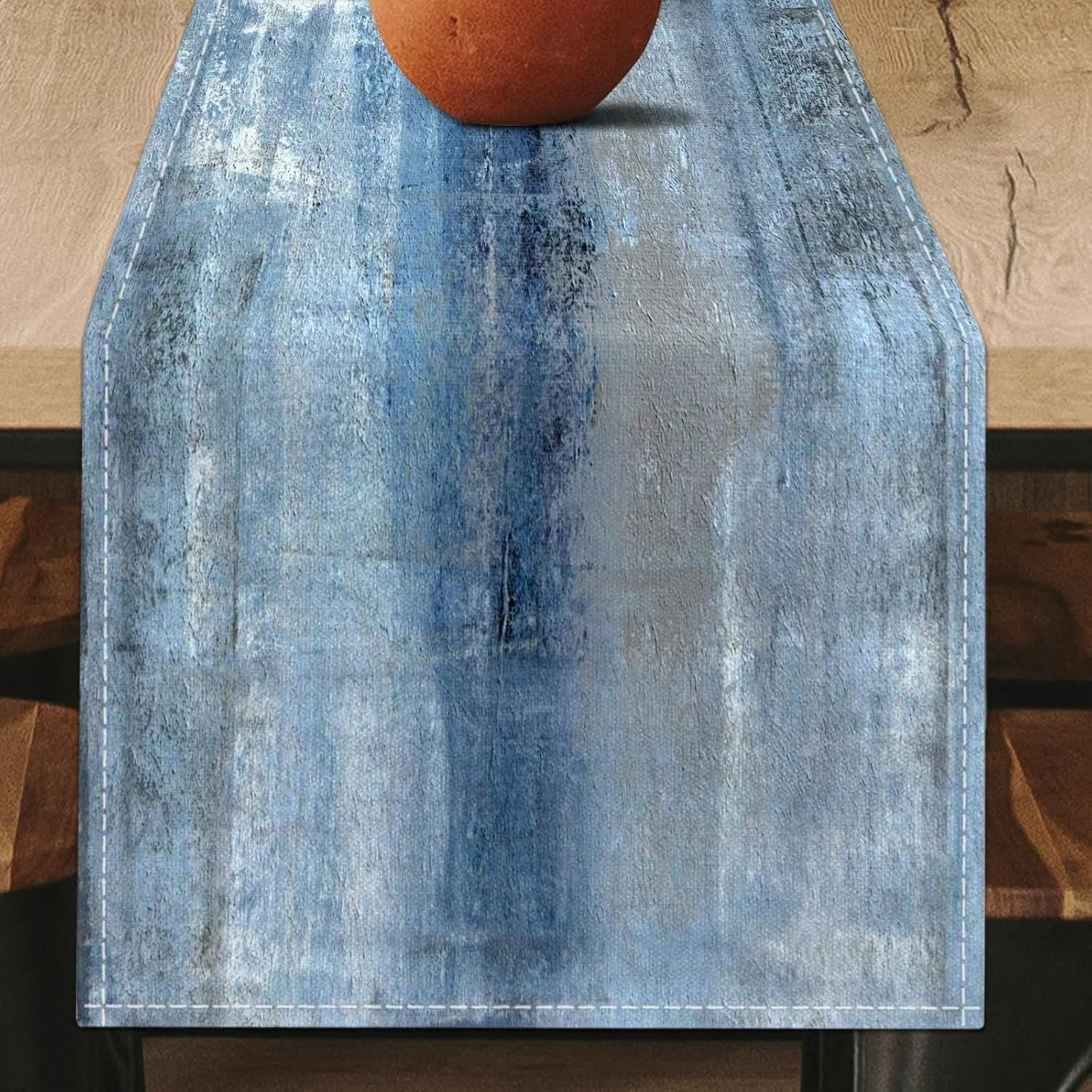 Modern Tie Dye Linen Table Runner Decor 1