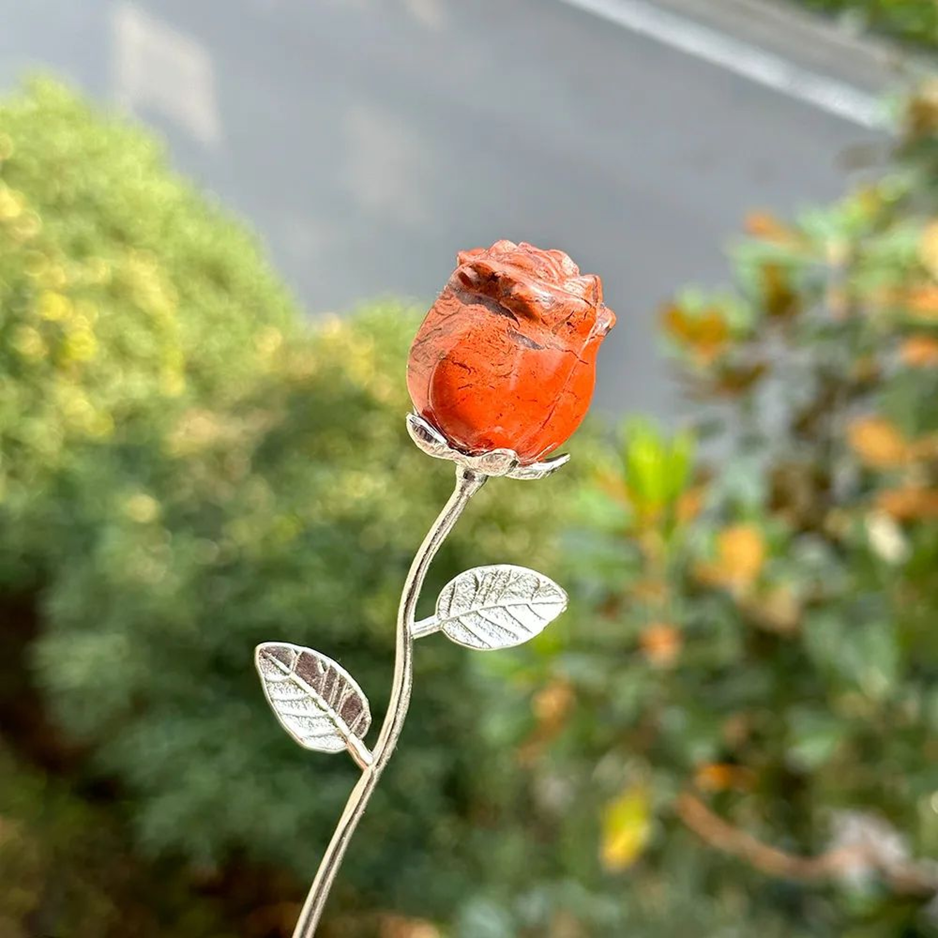 Crystal Rose Quartz Flower Ornament 11