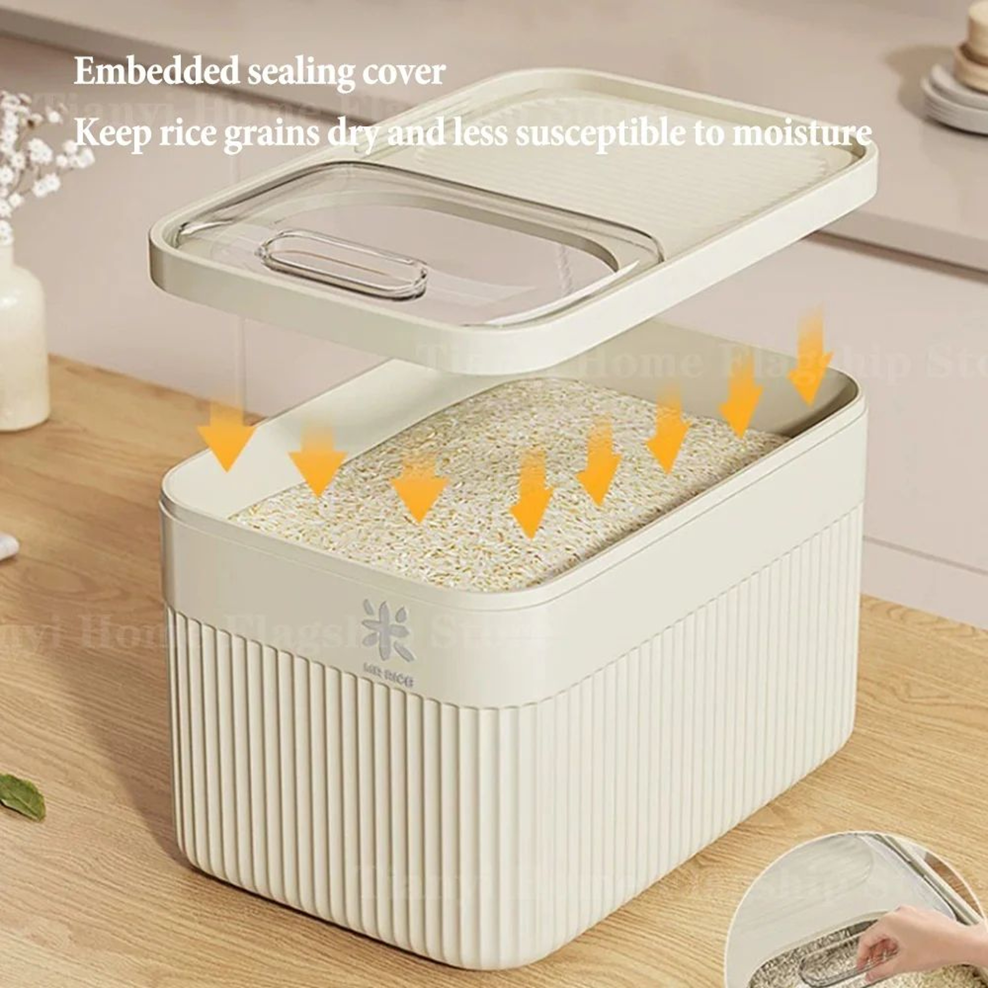 Airtight Rice Storage Box With Lid 4