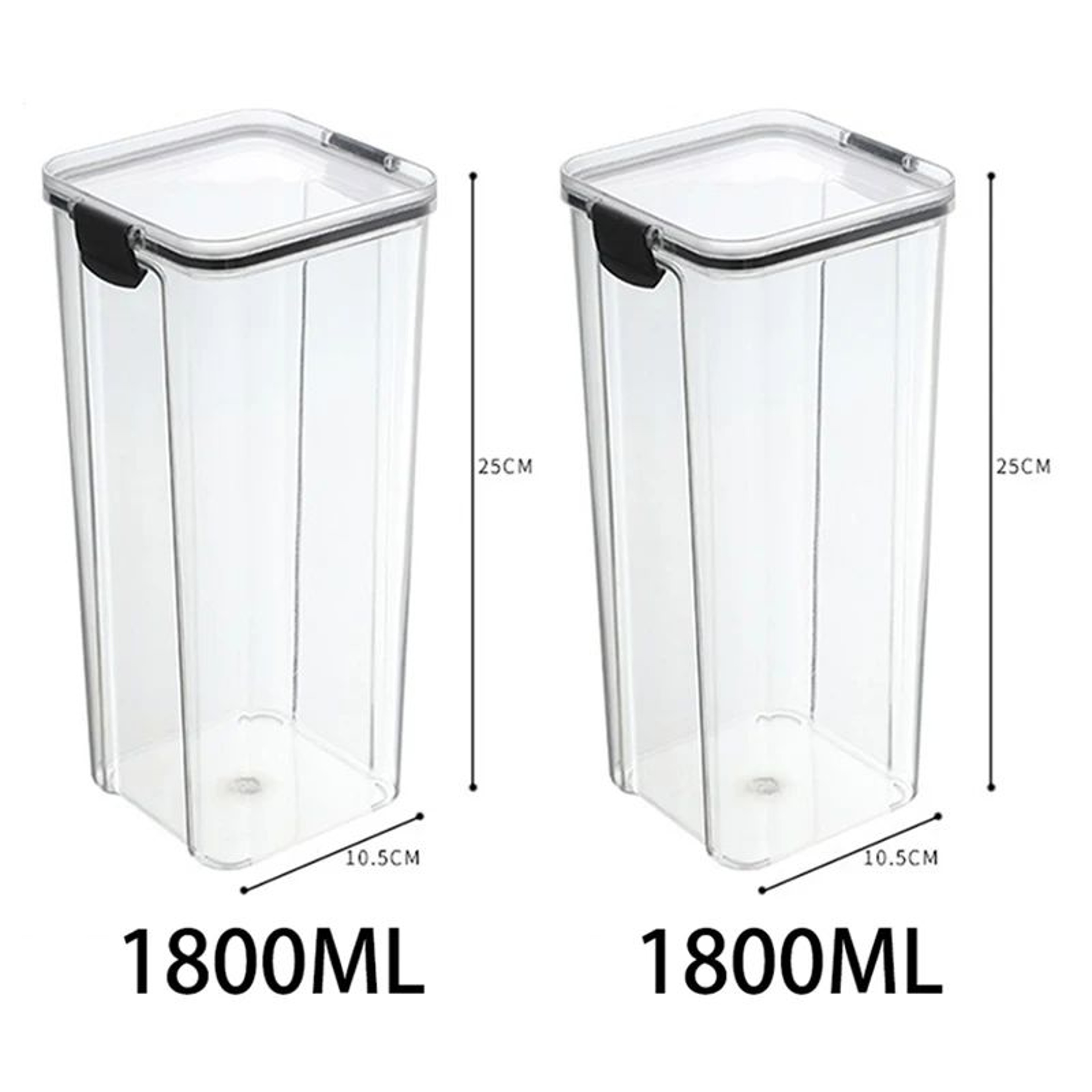 5 Piece Airtight Stackable Food Storage Jar Set 17
