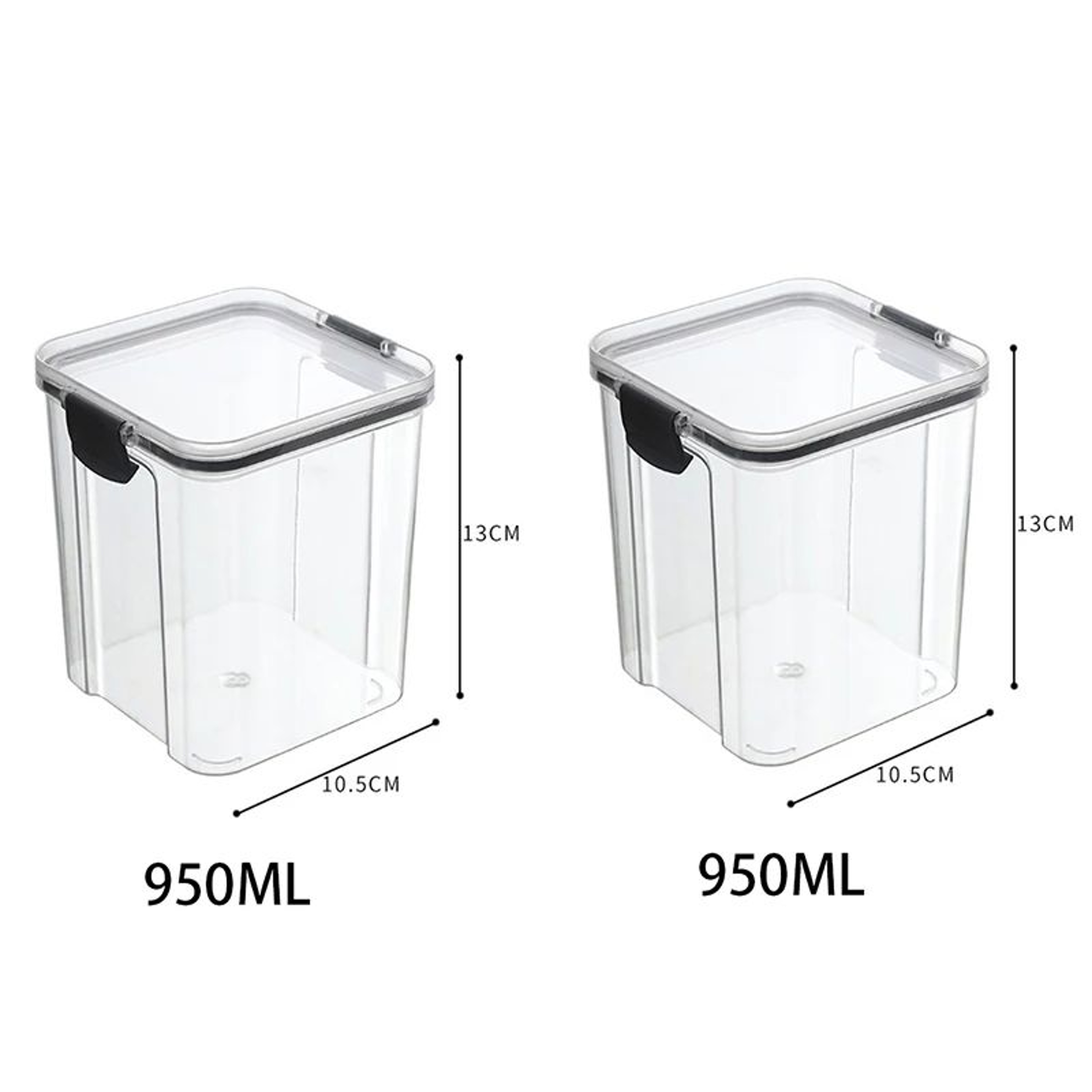 5 Piece Airtight Stackable Food Storage Jar Set 12