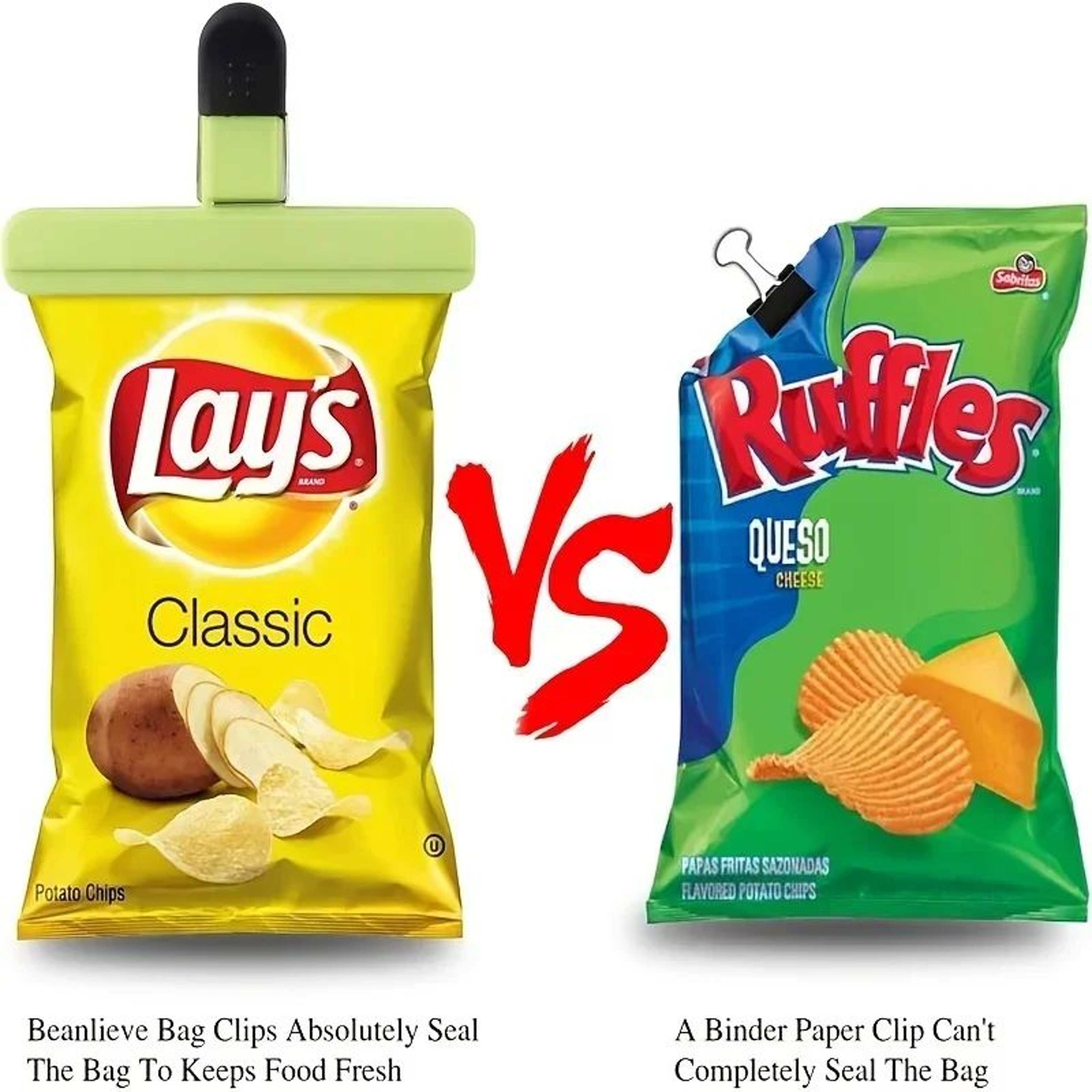 Heavy Duty Reusable Food Bag Clips Set 2