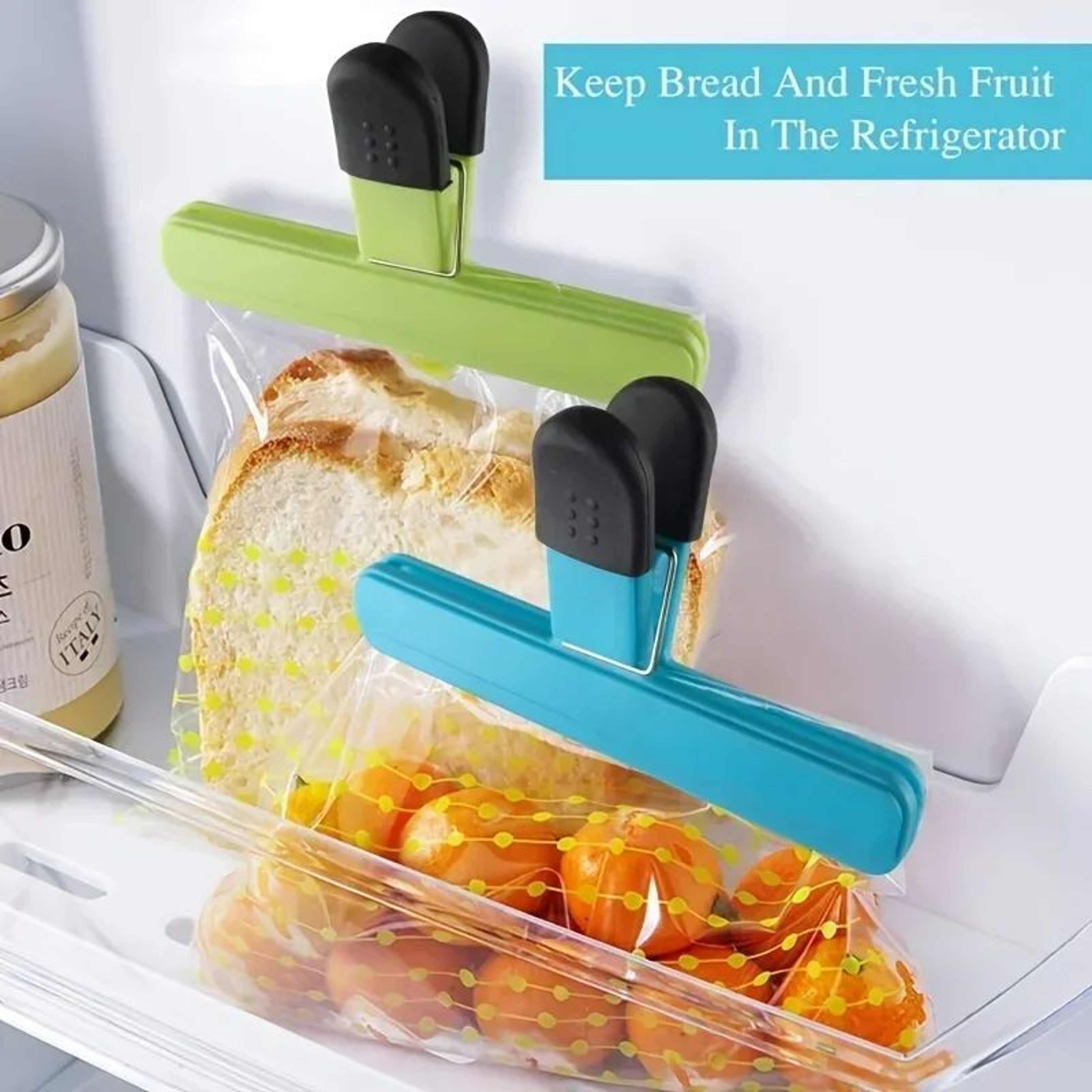 Heavy Duty Reusable Food Bag Clips Set 4