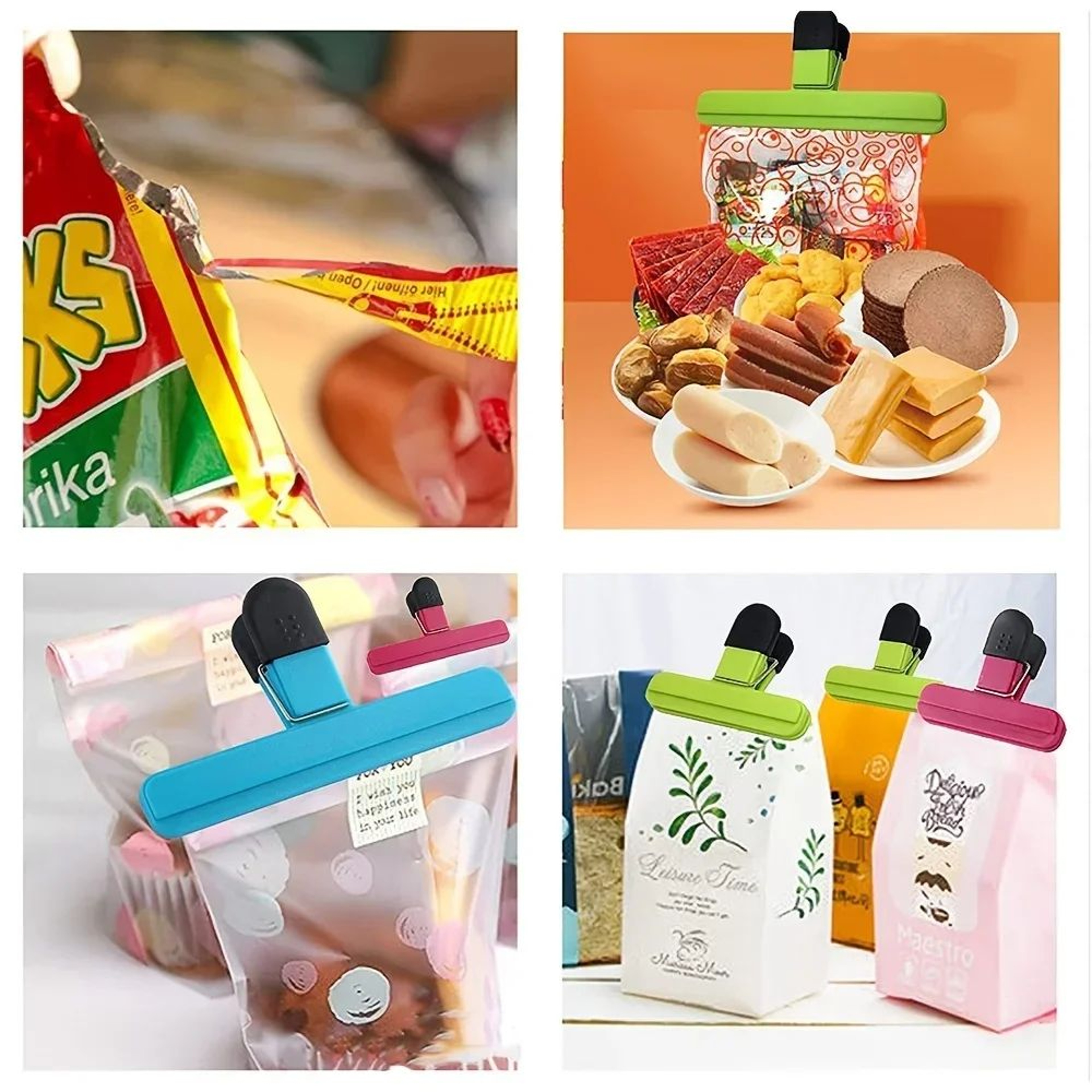 Heavy Duty Reusable Food Bag Clips Set 5