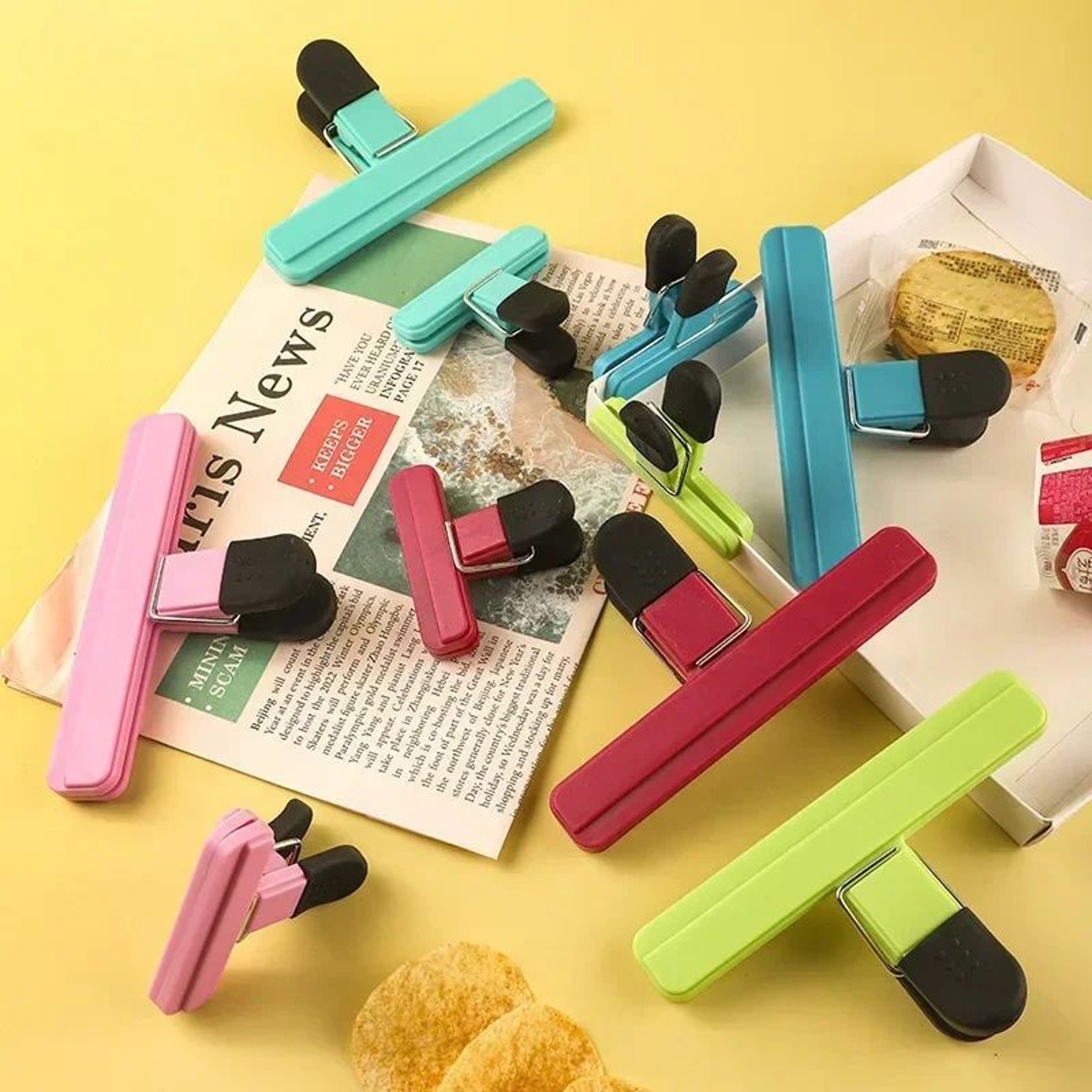 Heavy Duty Reusable Food Bag Clips Set 9