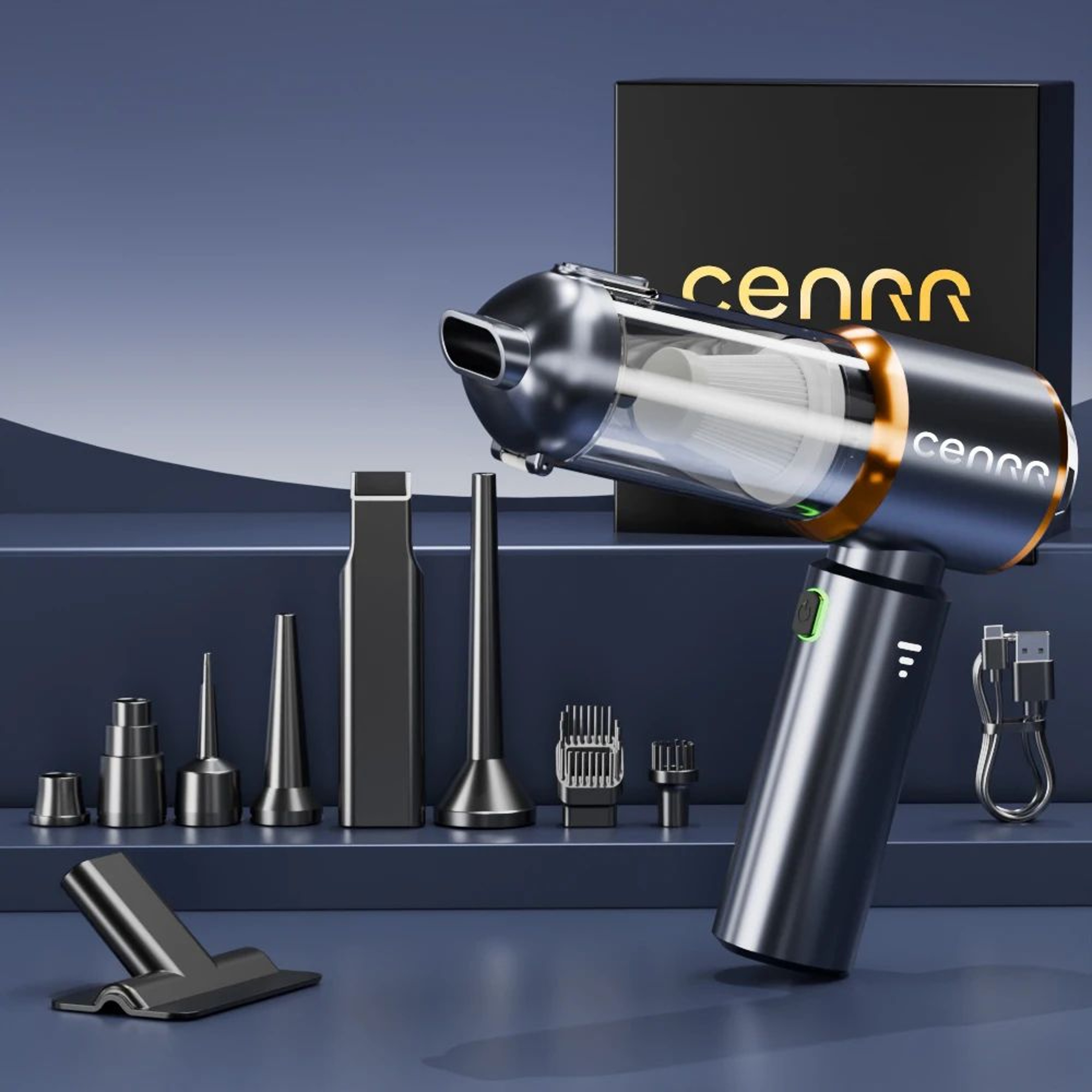 Powerful Mini Cordless Car Vacuum Cleaner 10