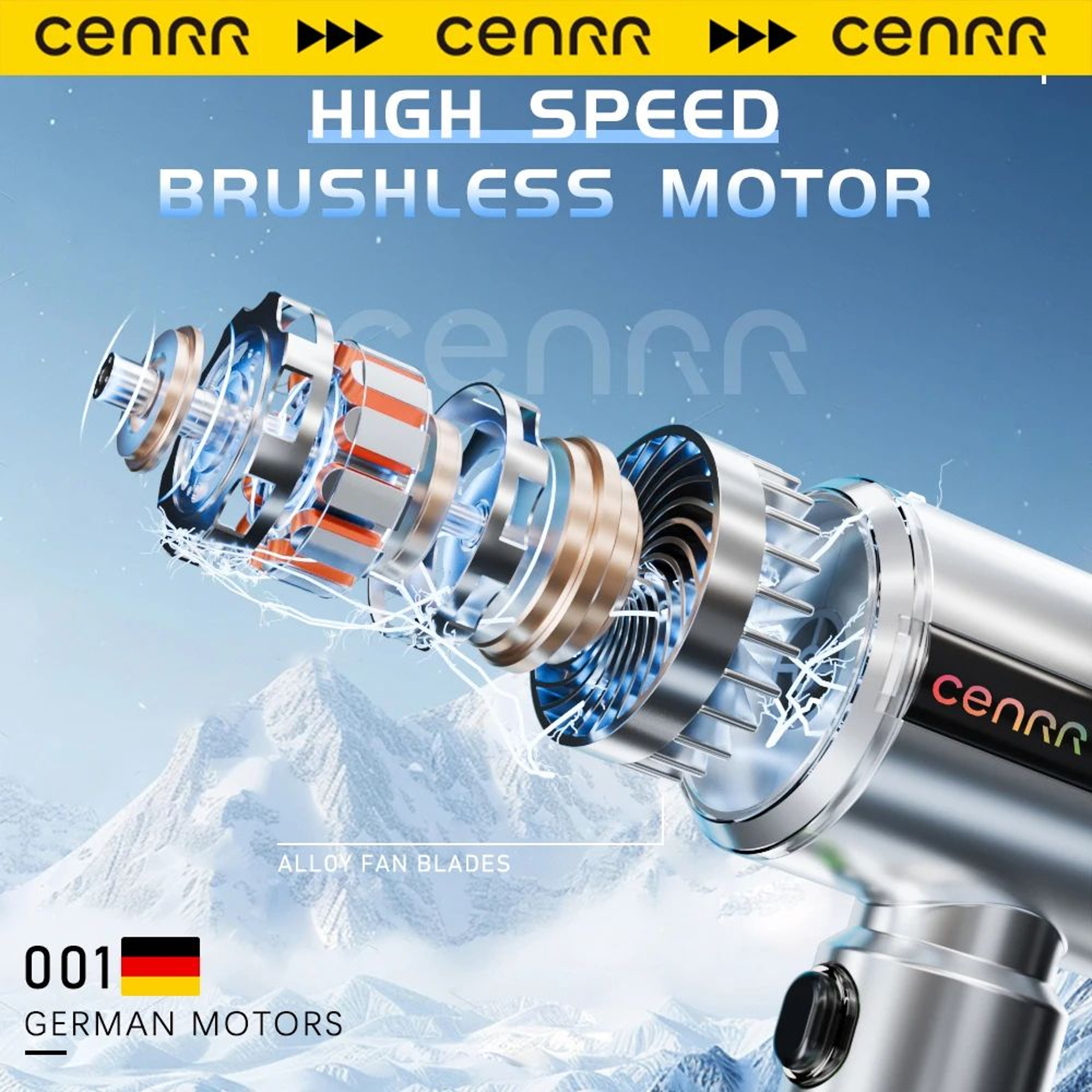 CENRR Mini Cordless Car Vacuum Cleaner 3