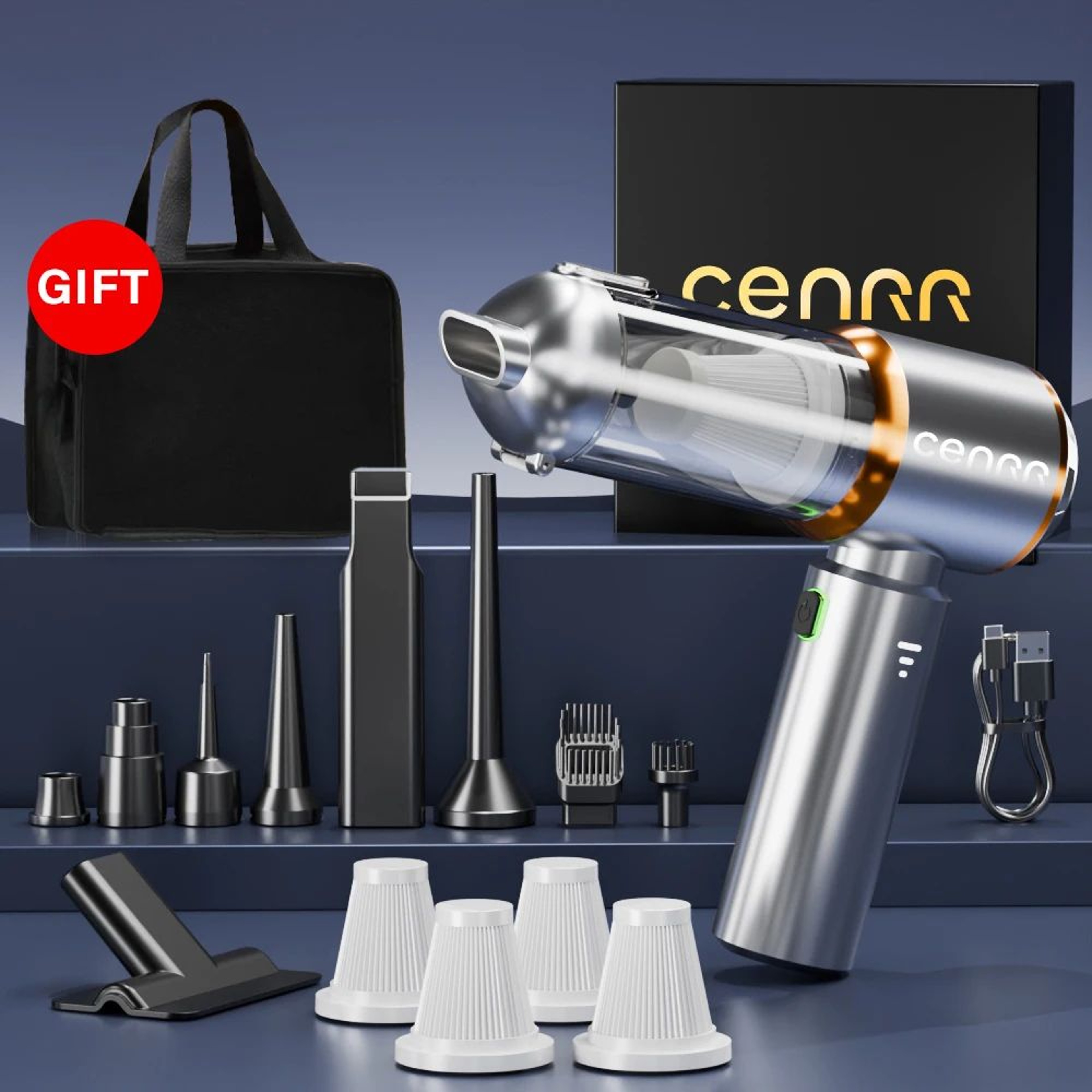 CENRR 2025 Mini Cordless Powerful Car Vacuum Cleaner 10