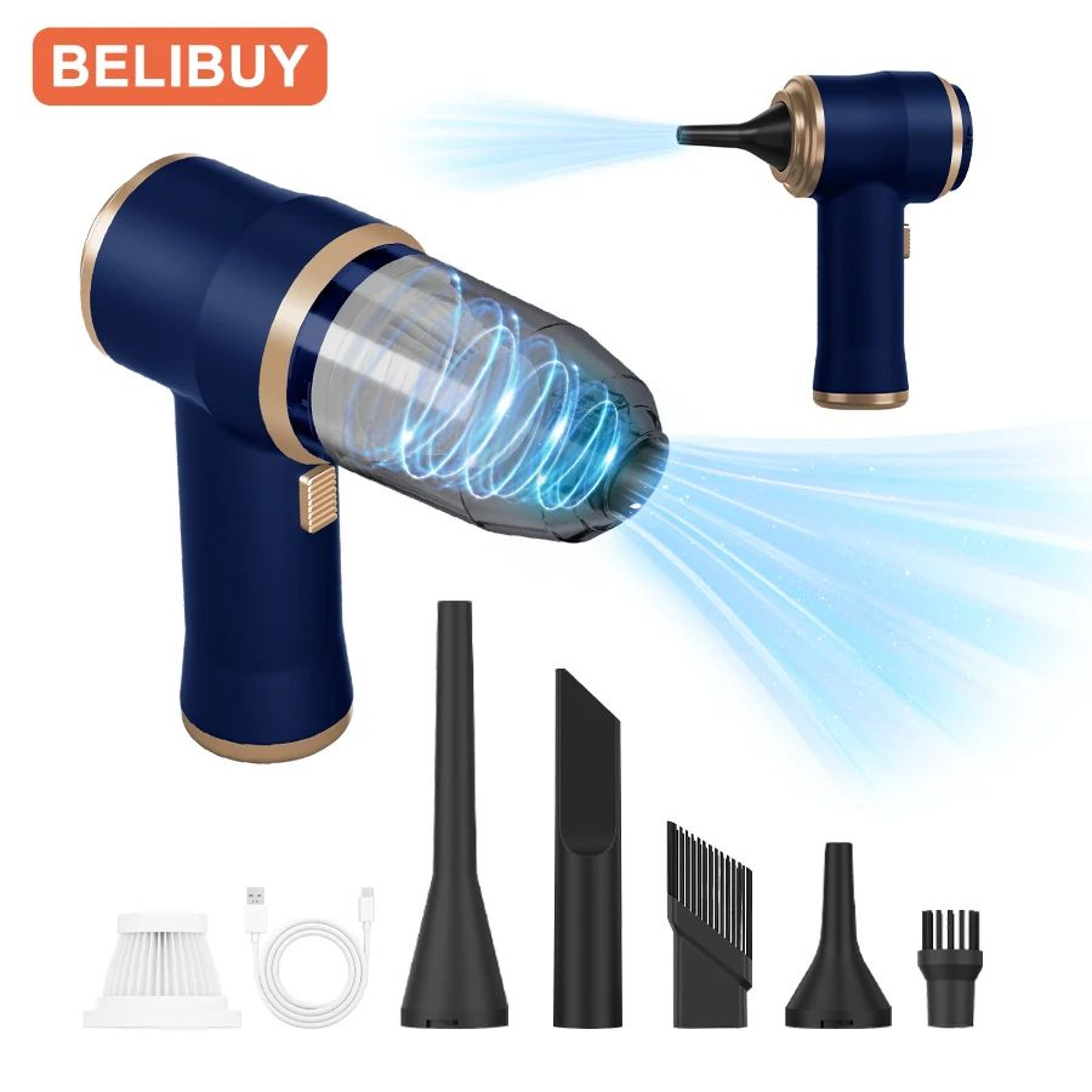 Portable 2 In 1 Car Blower And Vacuum Cleaner 8