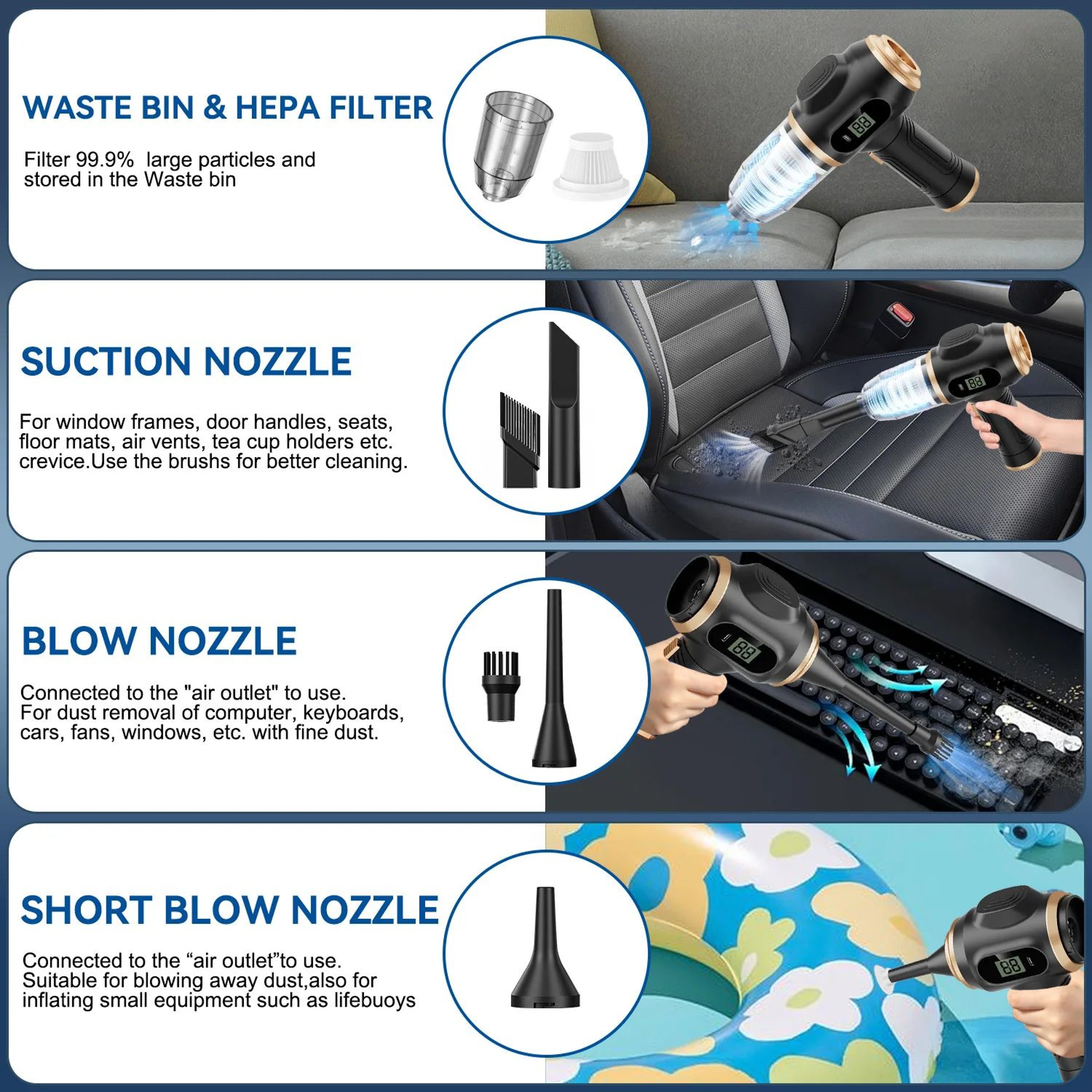 2 In 1 Cordless Air Duster And Vacuum With Digital Display 5