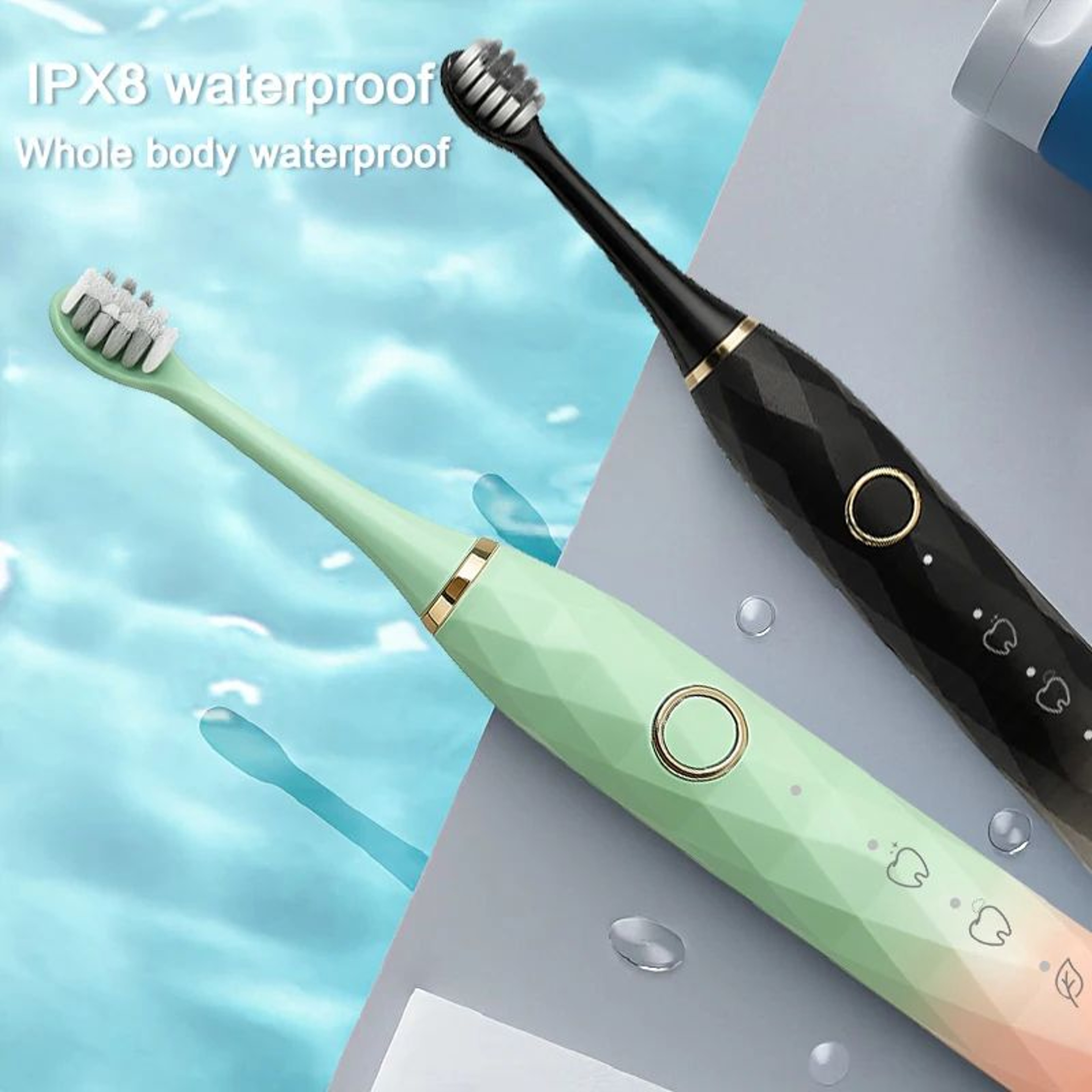 Rechargeable Electric Toothbrush With 10 Brush Heads 9