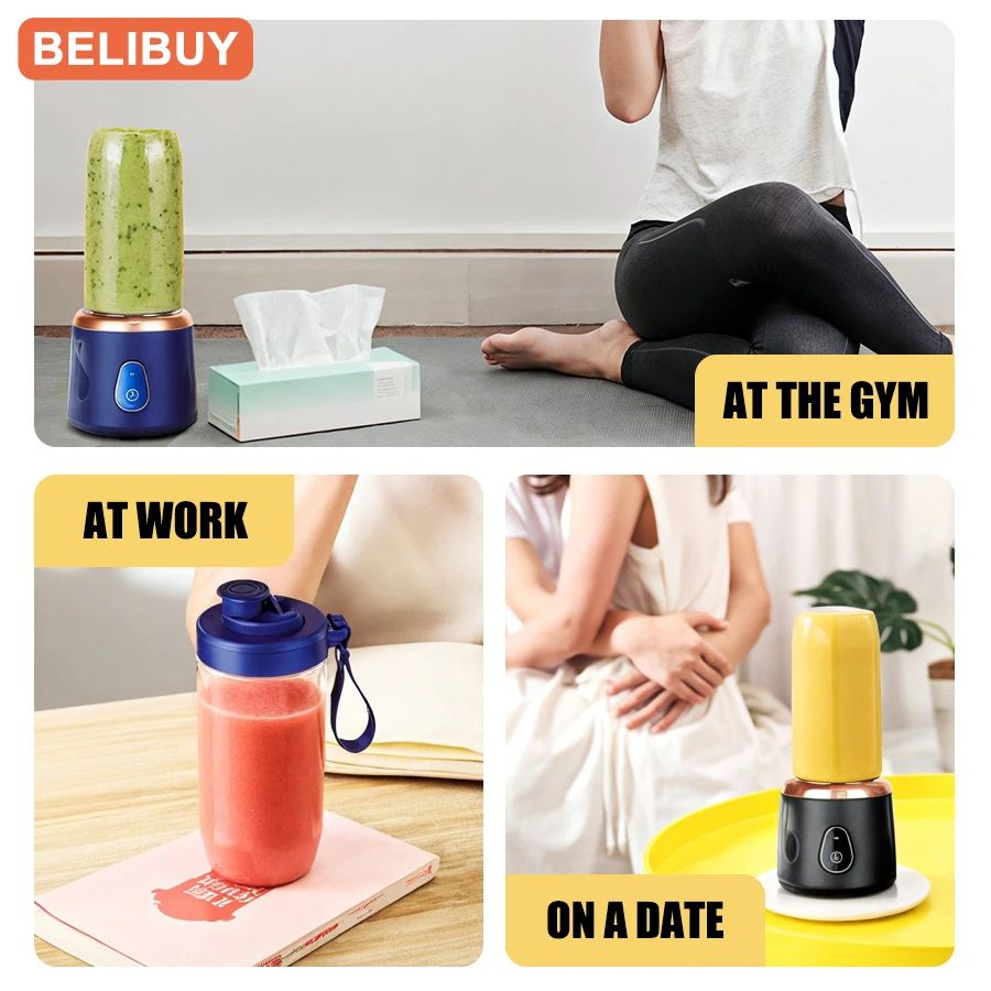 Portable USB Electric Juicer Blender 400ml 7