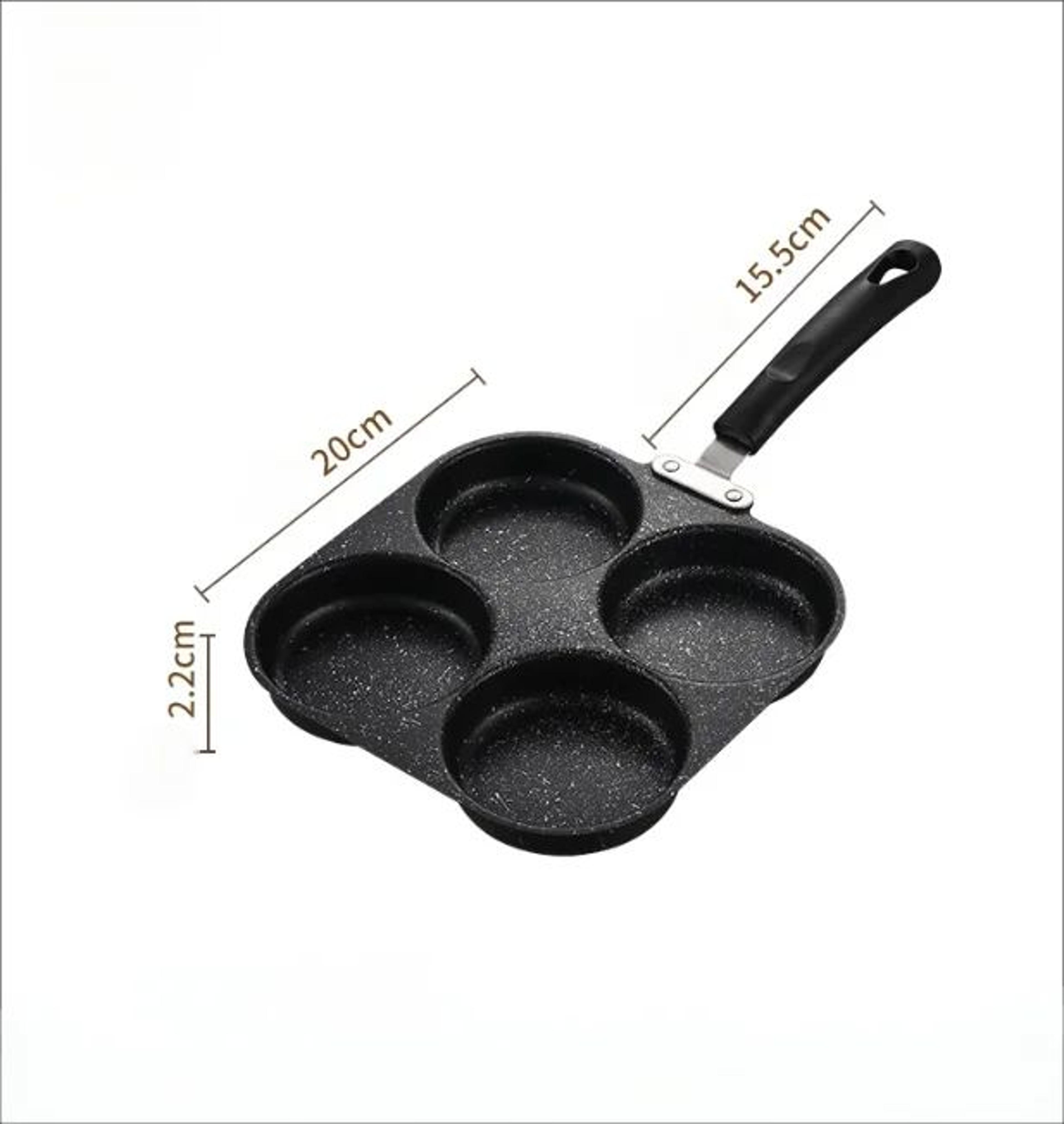 4 Hole Non Stick Omelette Egg Frying Pan 7