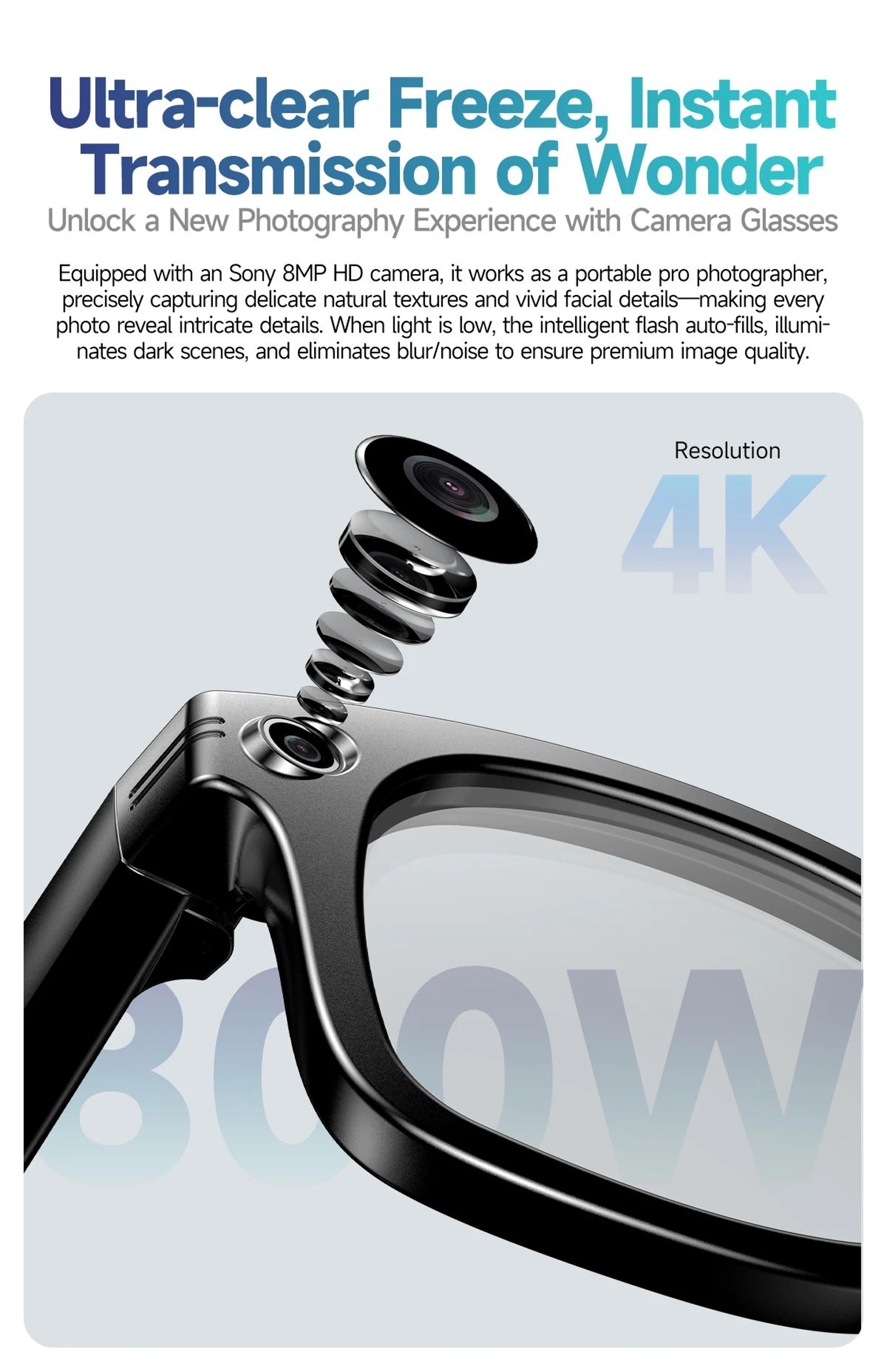 AI Smart Camera Translation Sunglasses 8