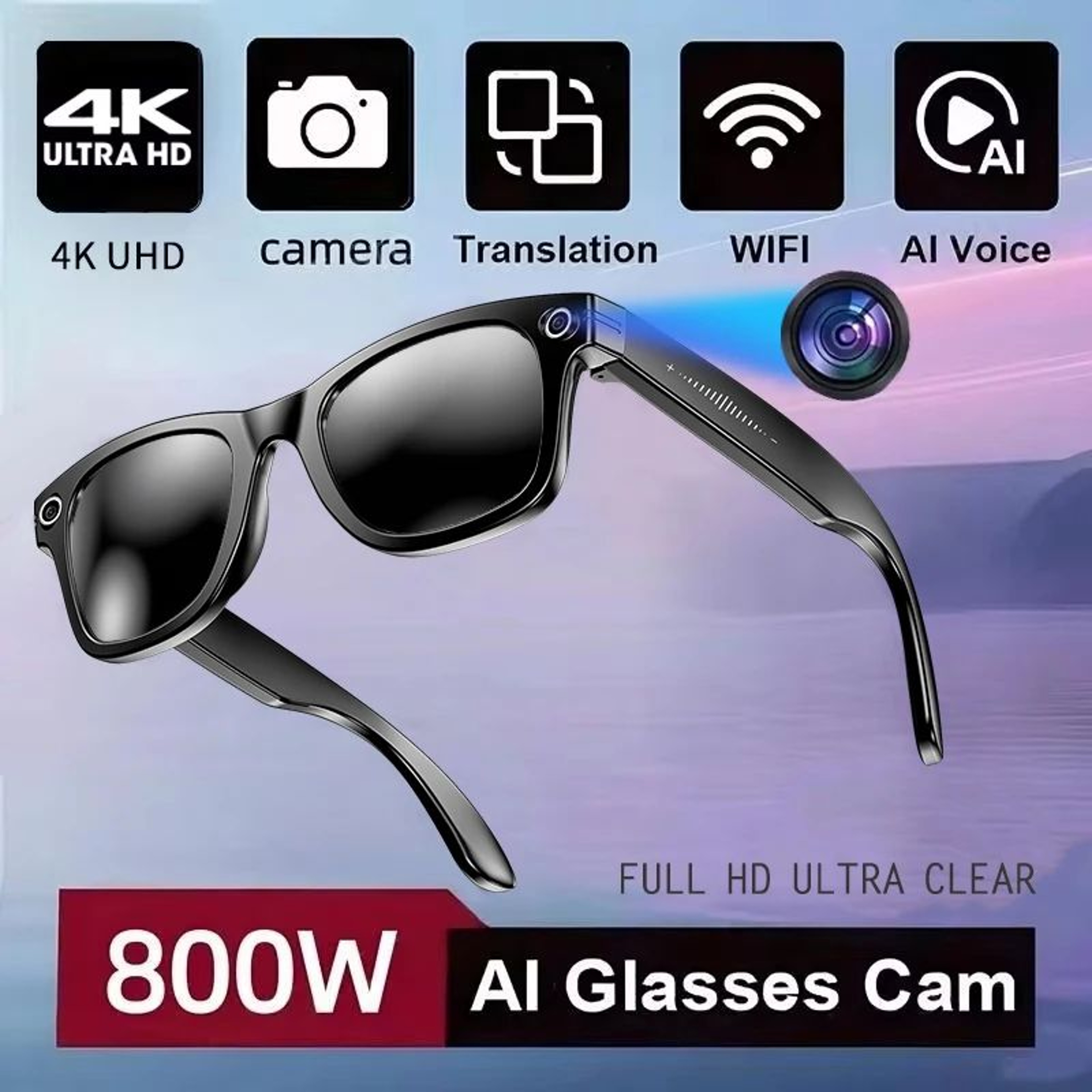 AI Smart Camera Translation Sunglasses 13