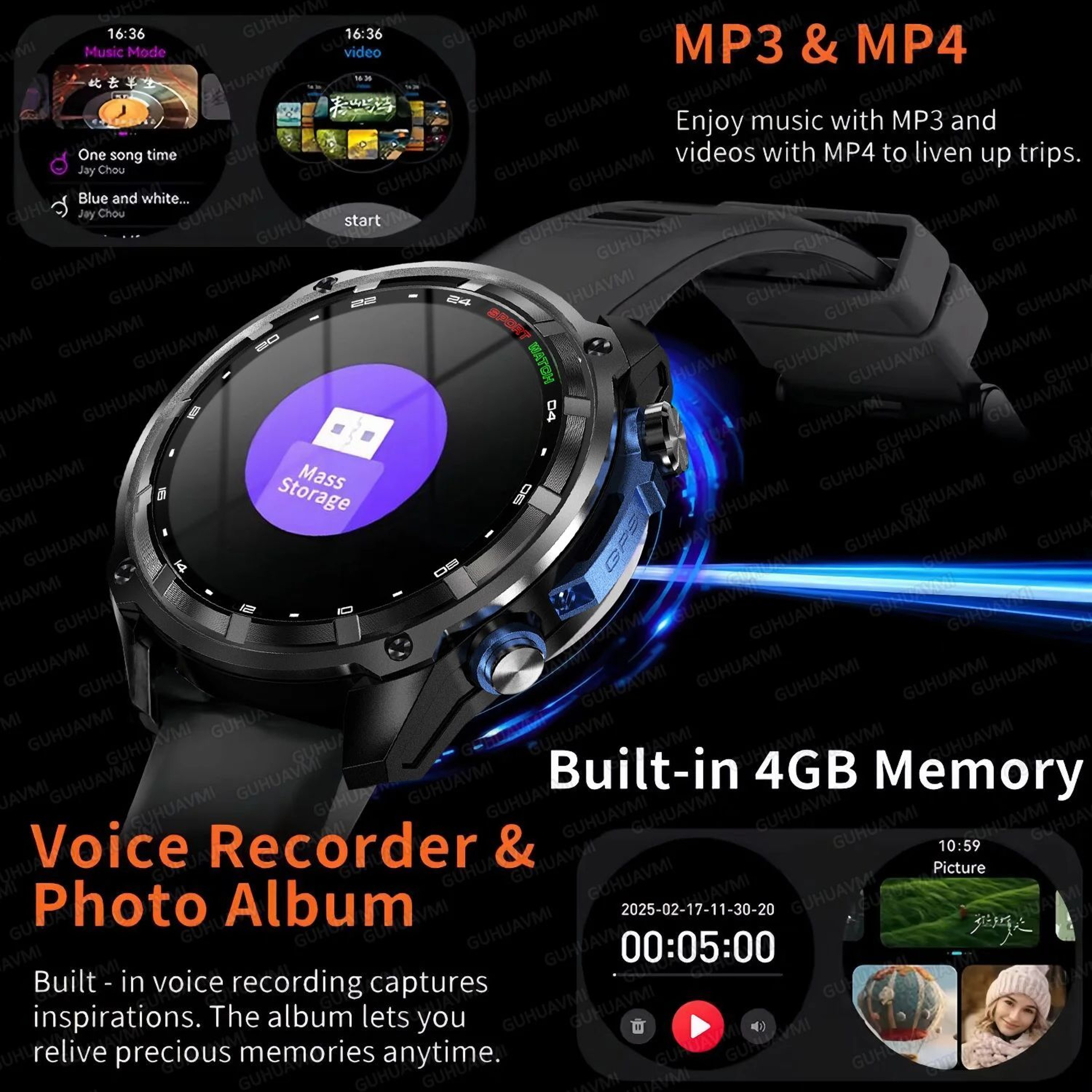 Military GPS Smart Watch With Offline Maps 4