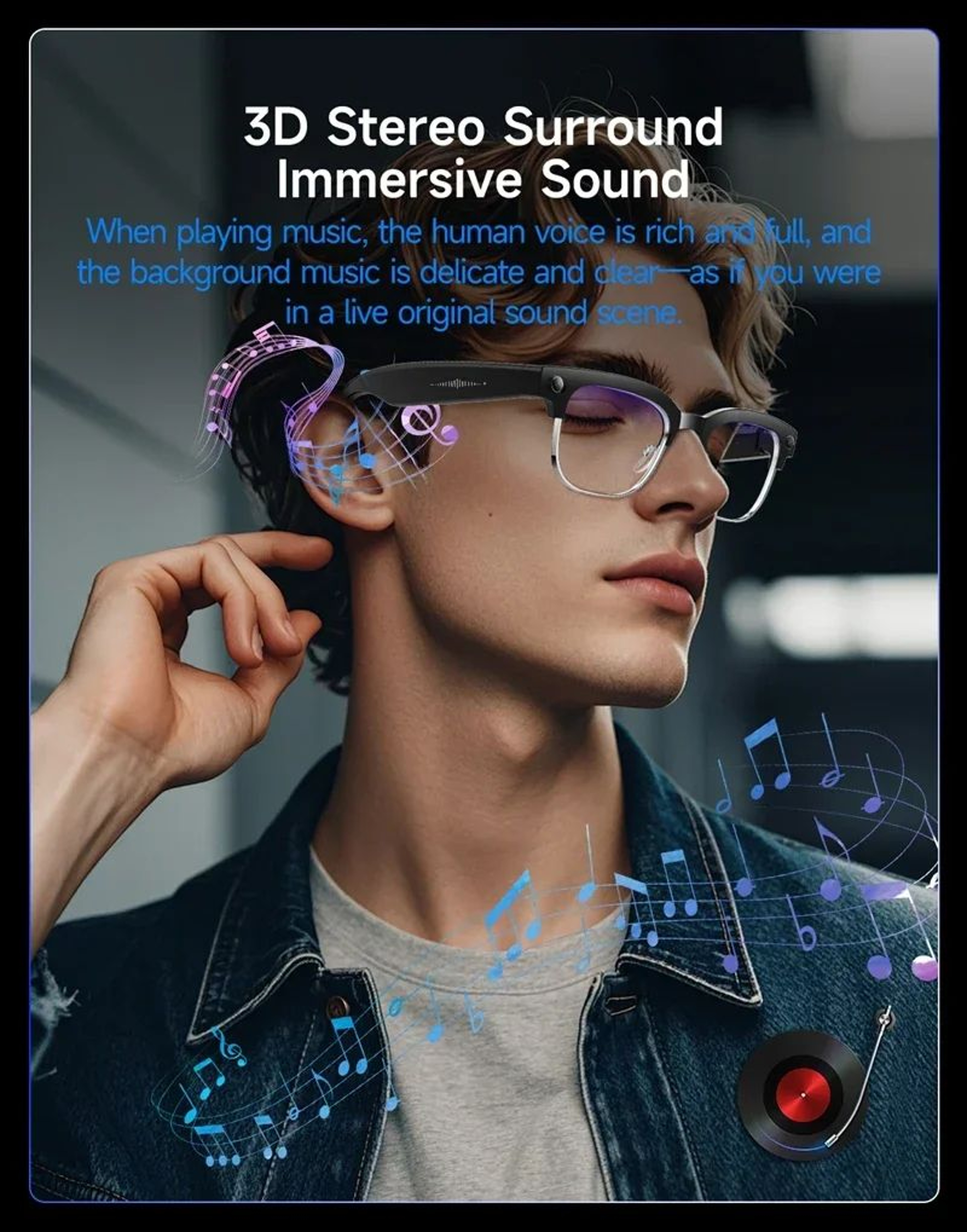 Smart AI Translation Glasses 4K Camera Bluetooth Voice Assistant 6