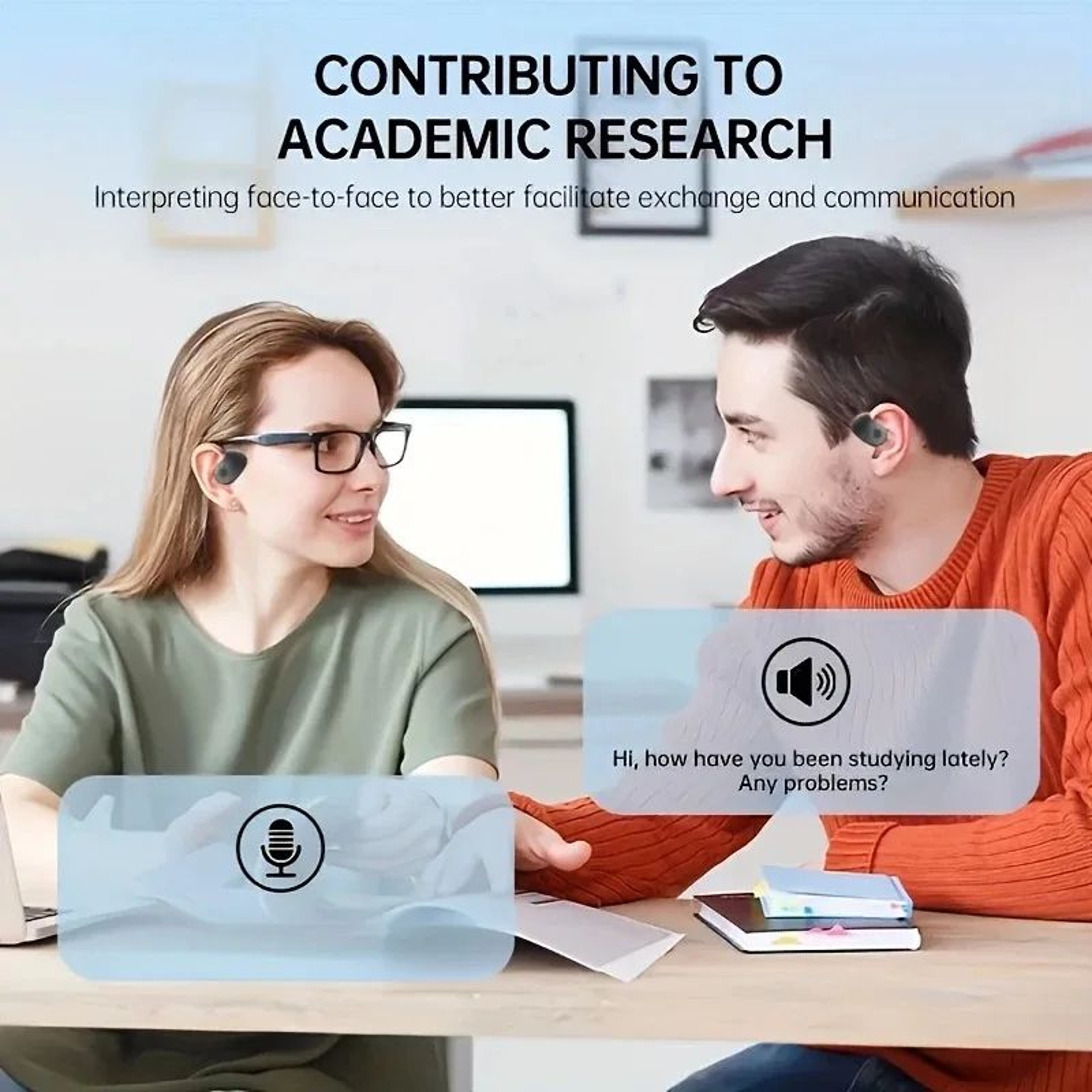 AI Translation Wireless Earbuds Bluetooth 150 Languages Support 12