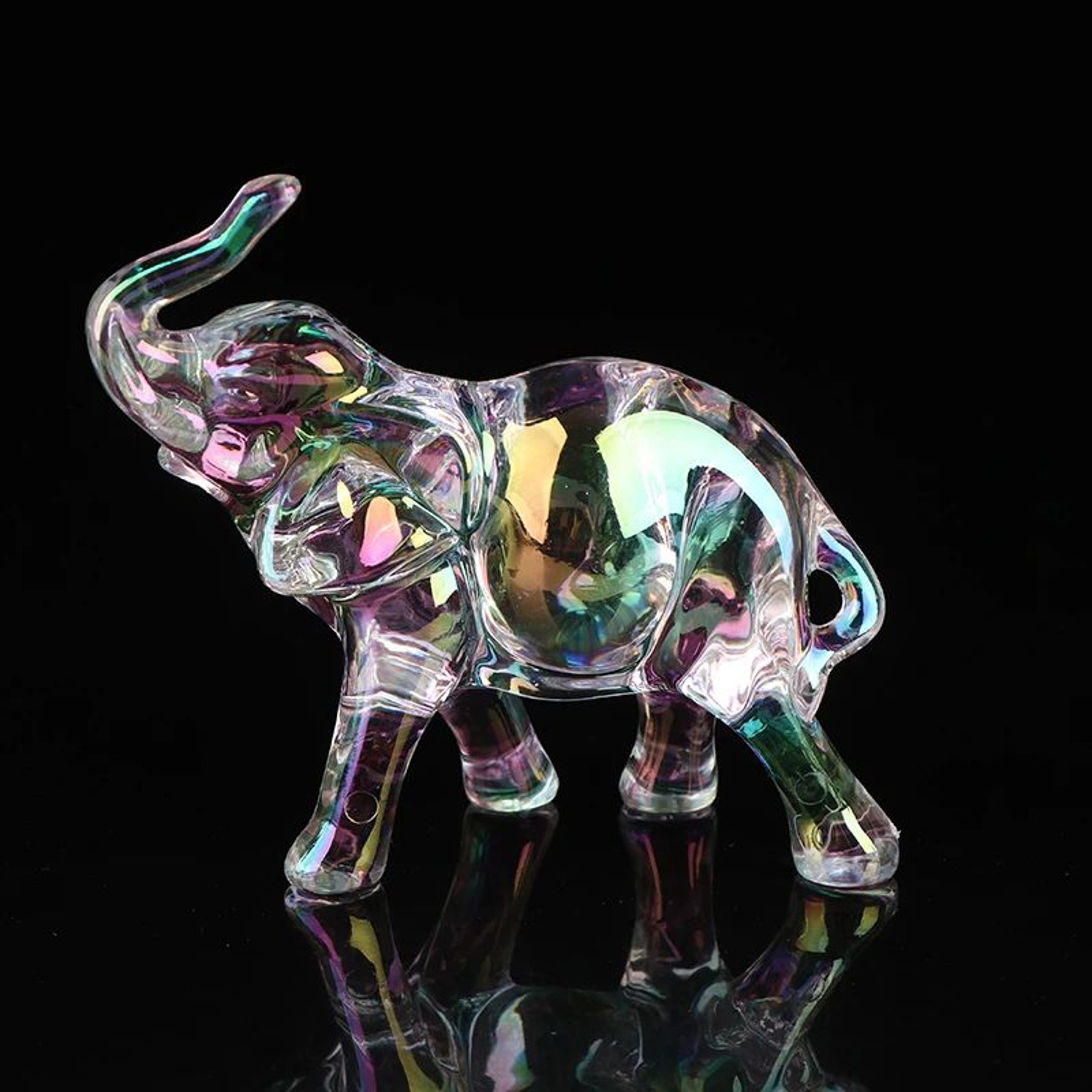 Cute Crystal Elephant Figurine Mini Baby Elephant Desk Decor 7