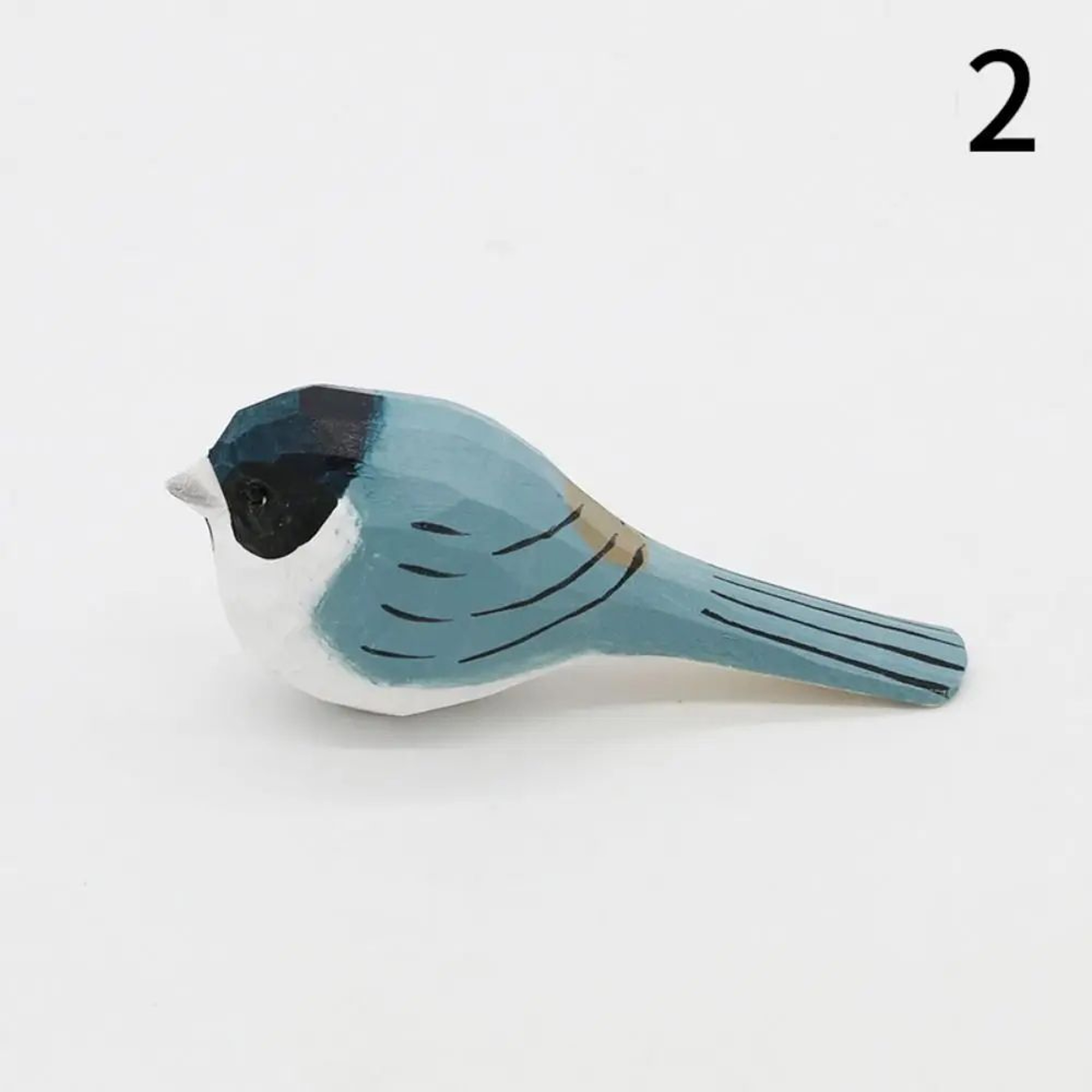 Handmade Wooden Bird Figurine Cute Carved Mini Decor 7