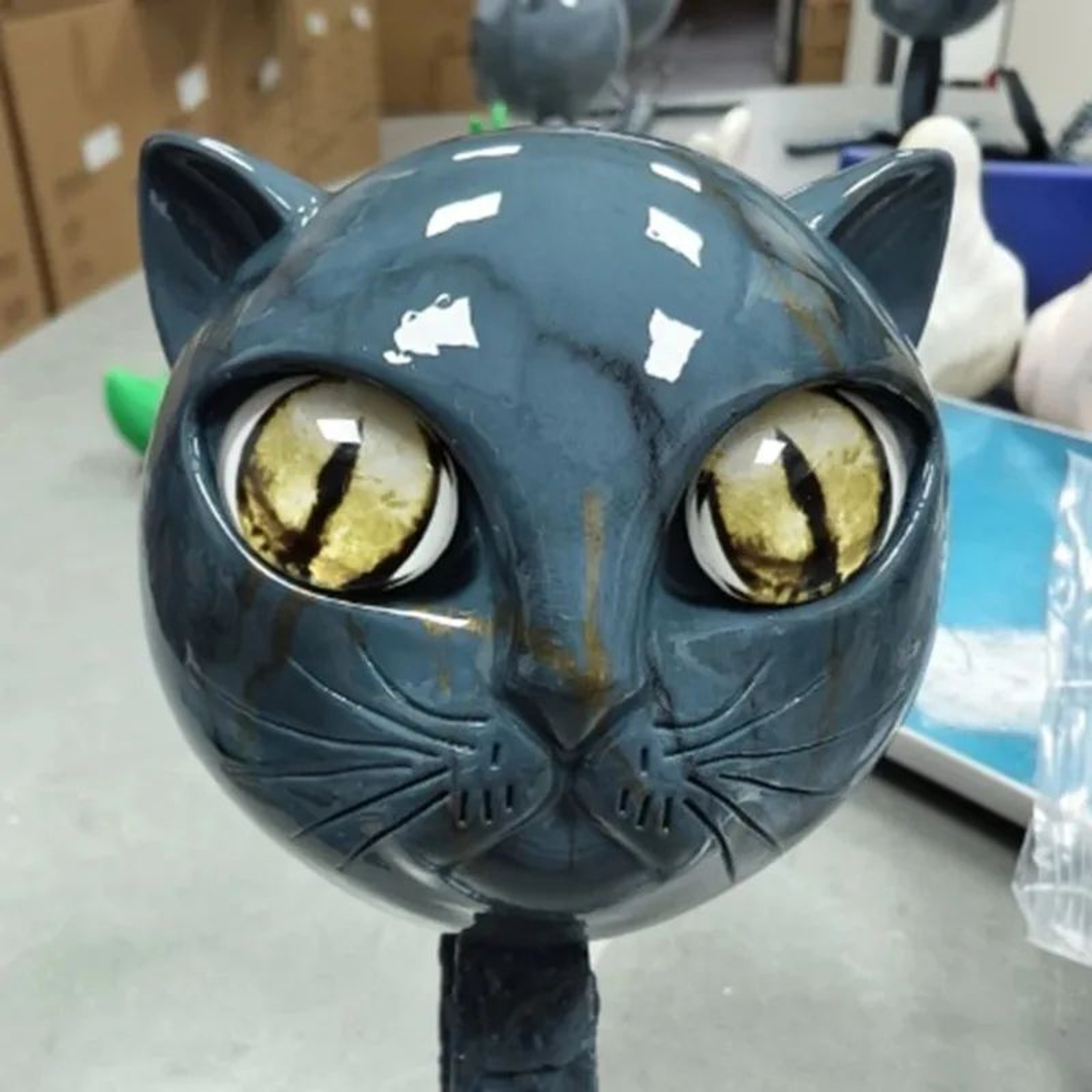 Luxury Black Cat Resin Sculpture Decor 4