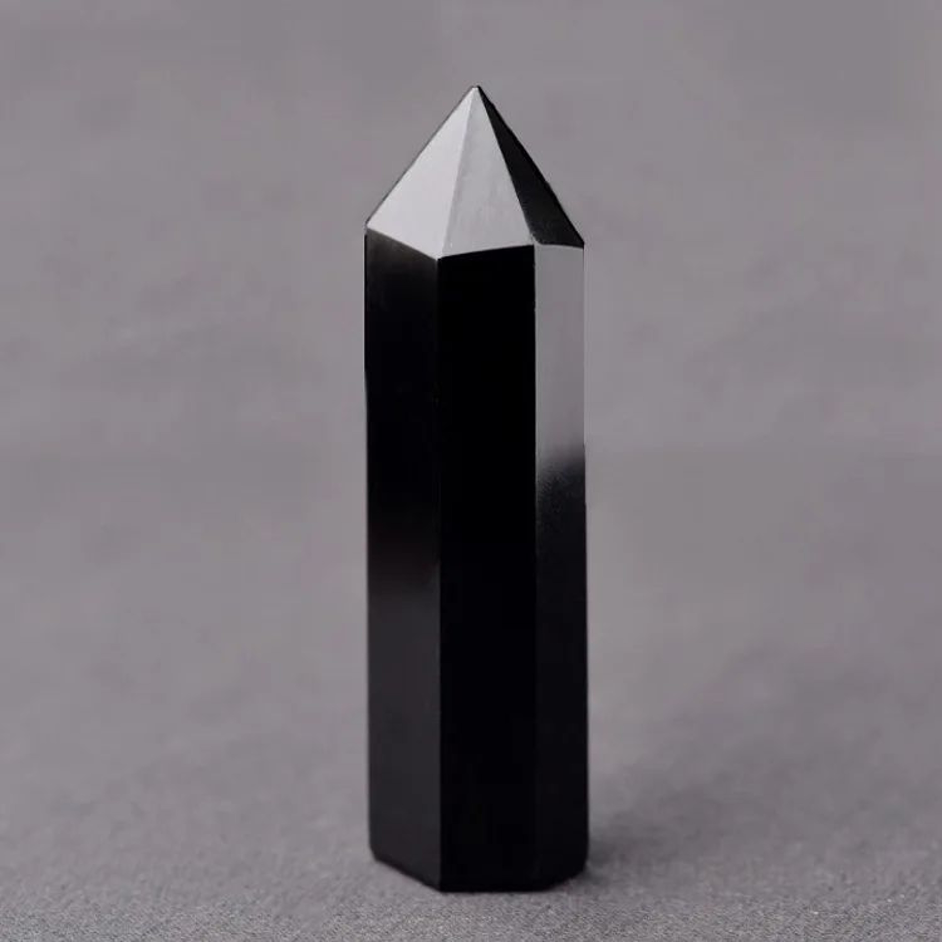 Natural Obsidian Crystal Wand Tower Decor 6