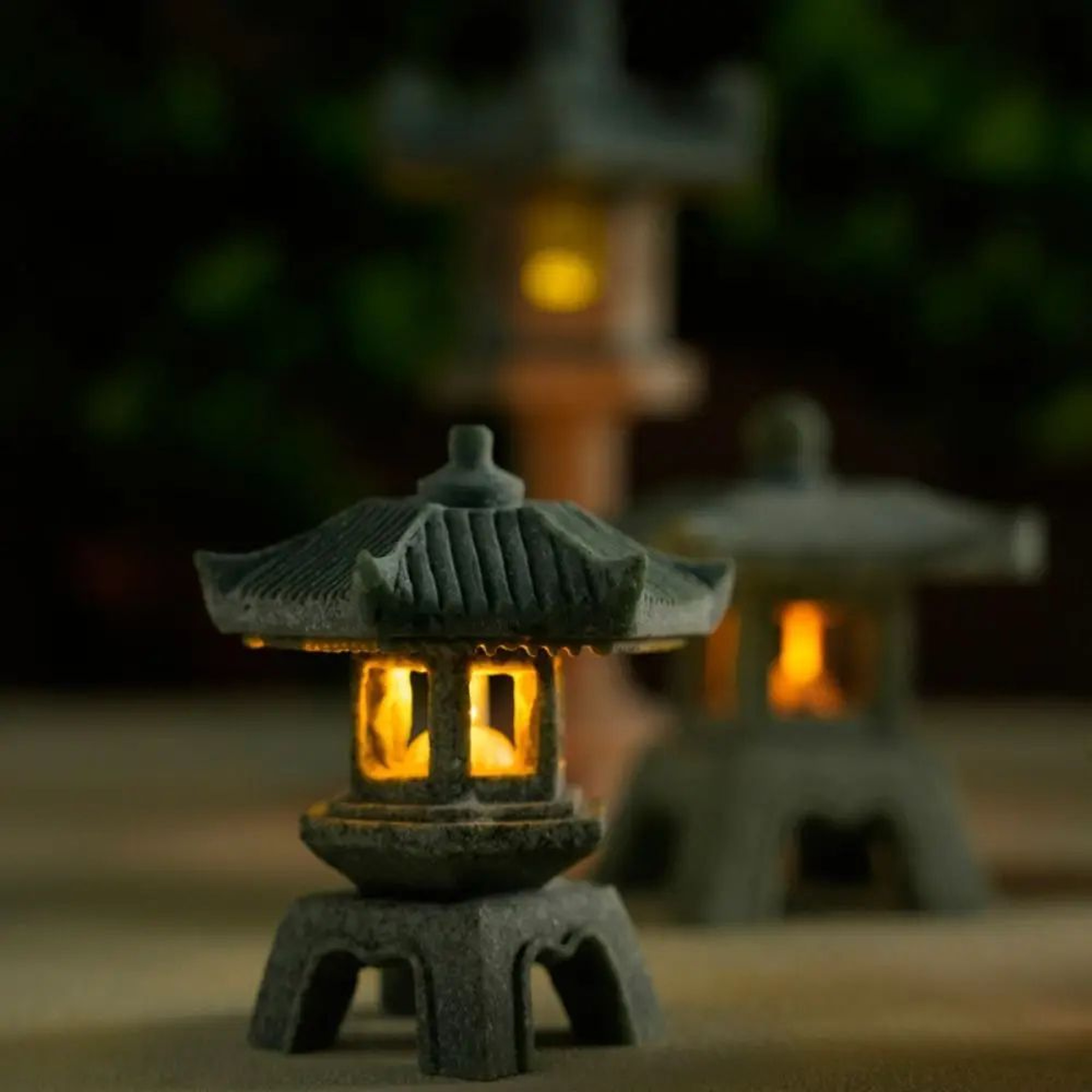 Mini Pagoda Lantern Zen Garden Light Decor 1