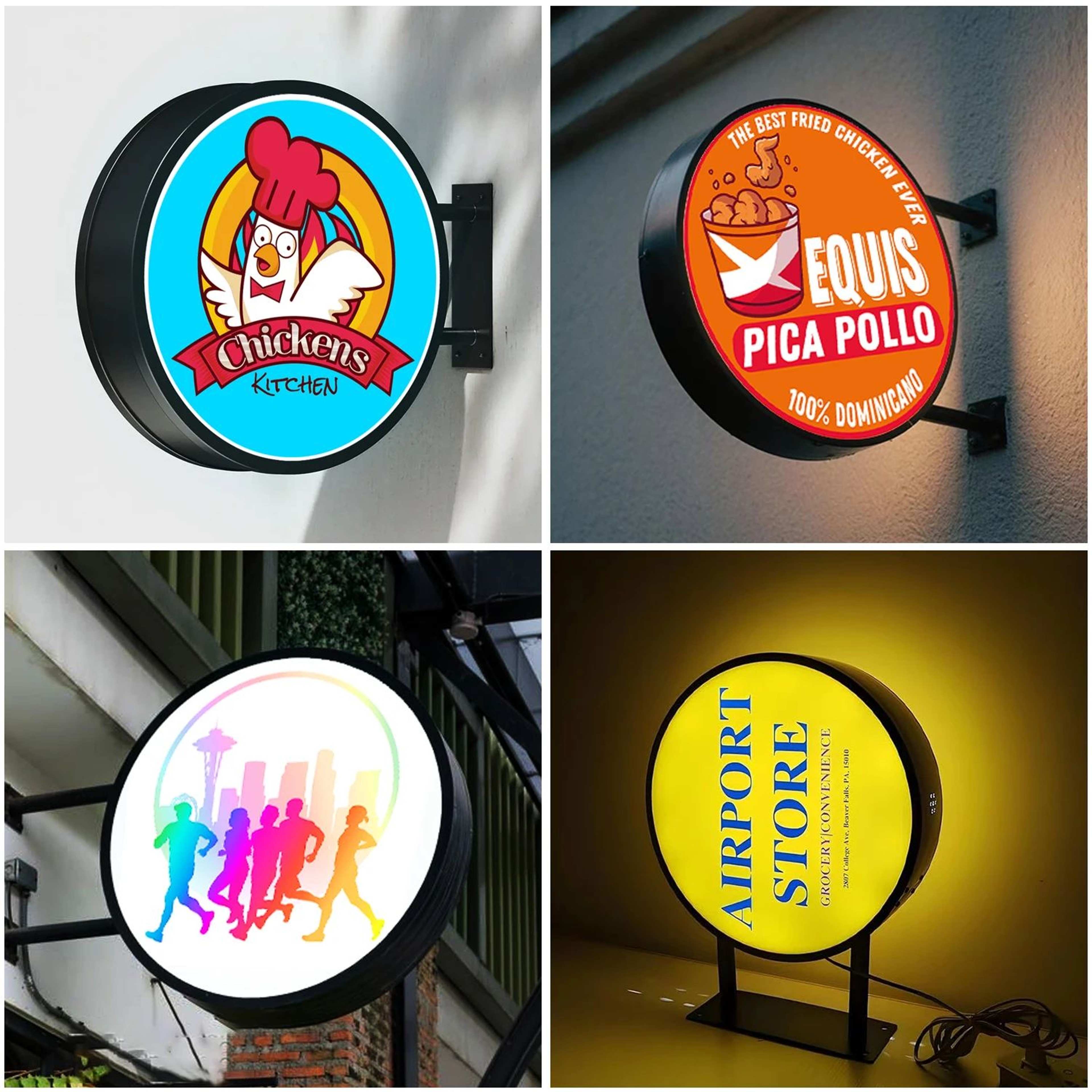 Custom Double Sided LED Light Box Business Sign 4