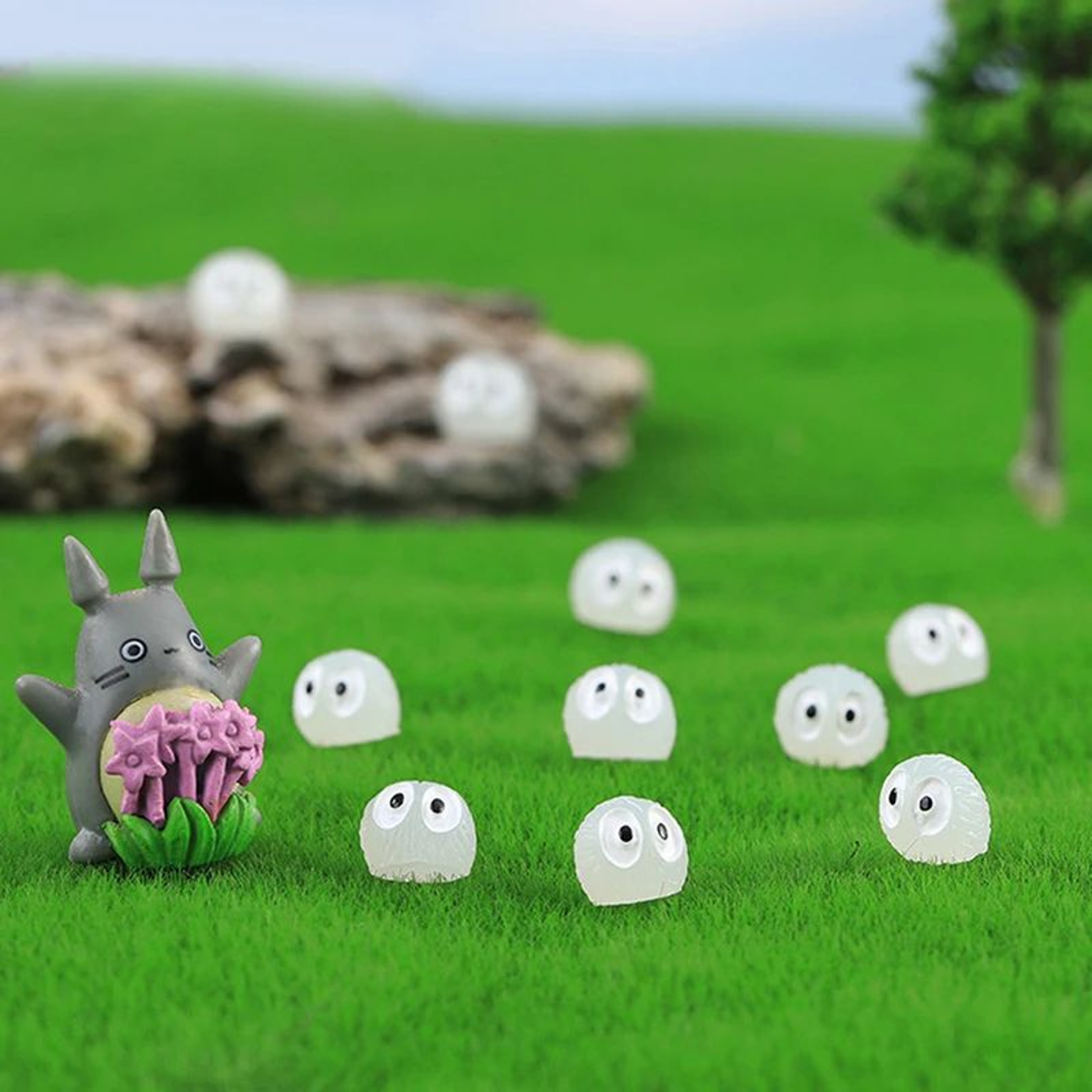 Glow Dust Elf Miniature Ghibli Style Decor Set 3