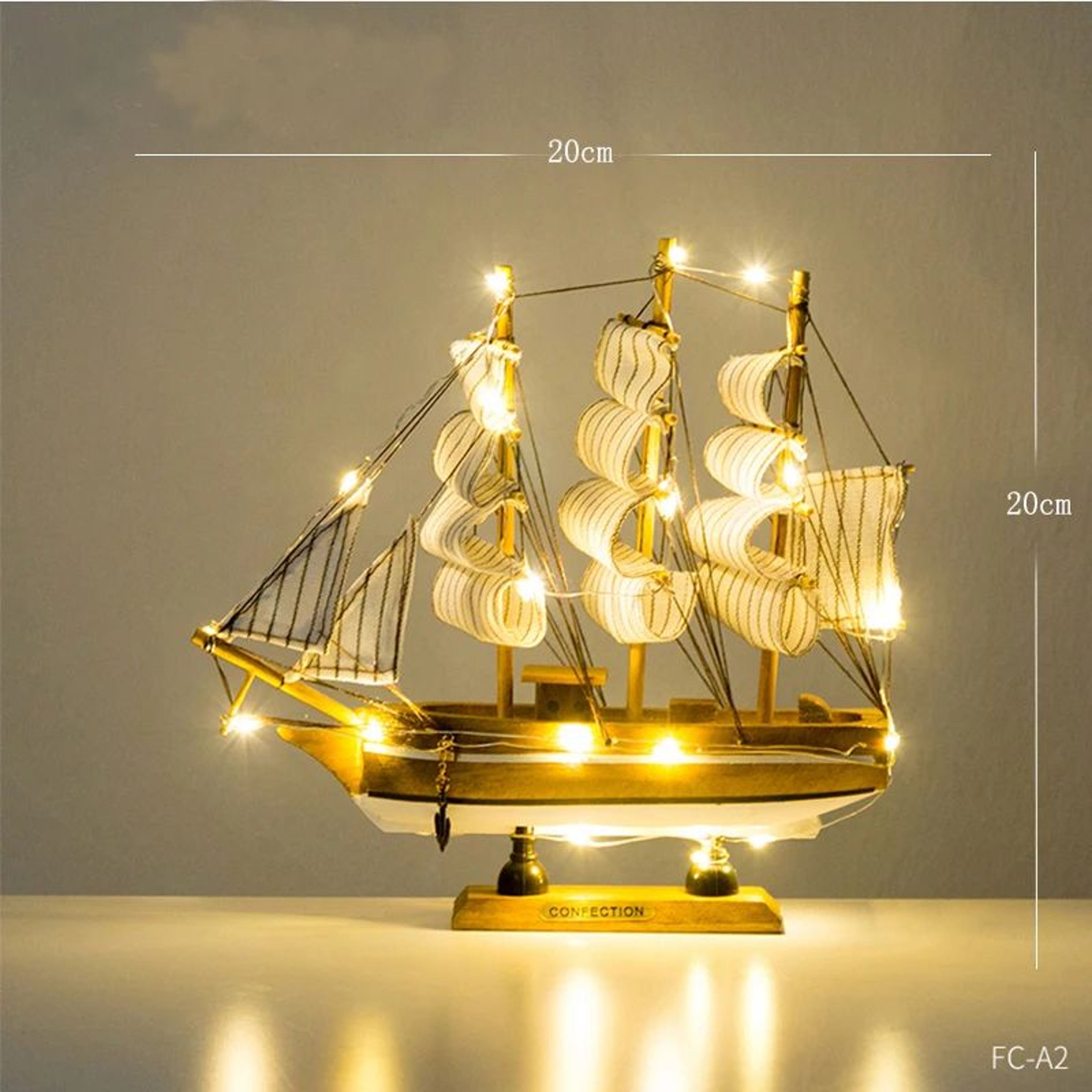 Wooden Sailboat Mediterranean Decor 11