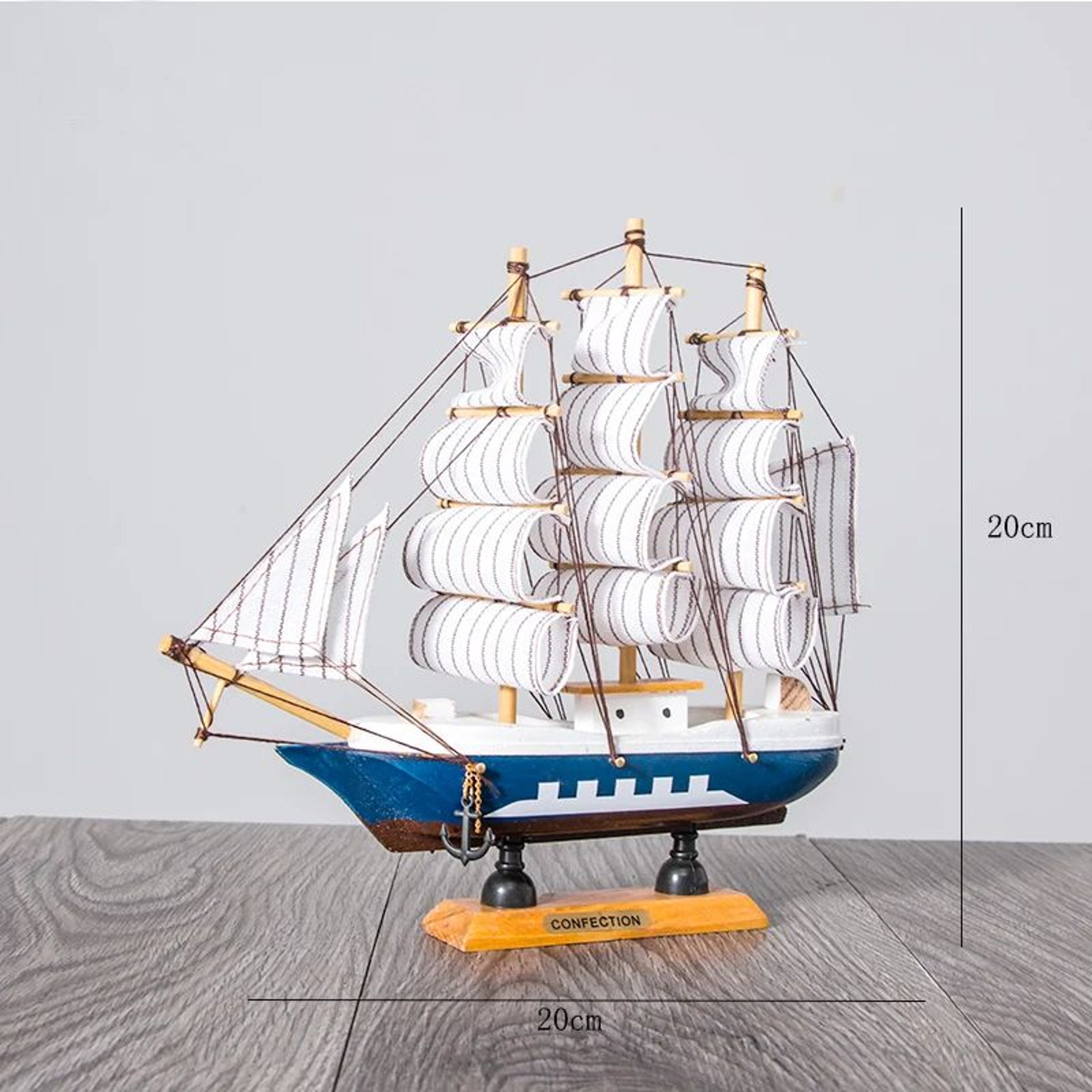 Wooden Sailboat Mediterranean Decor 14