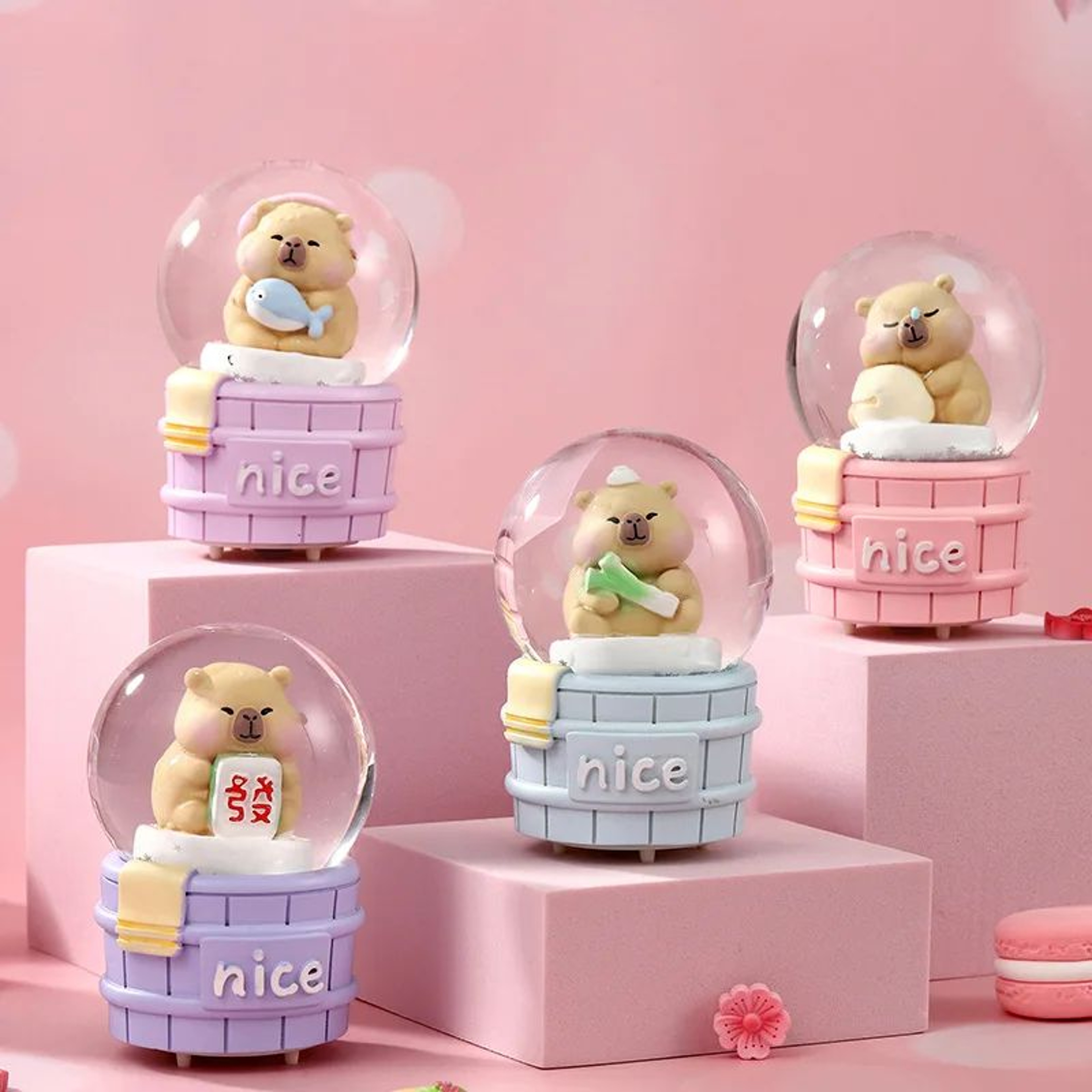 Cute Capybara Crystal Ball Ornament 7
