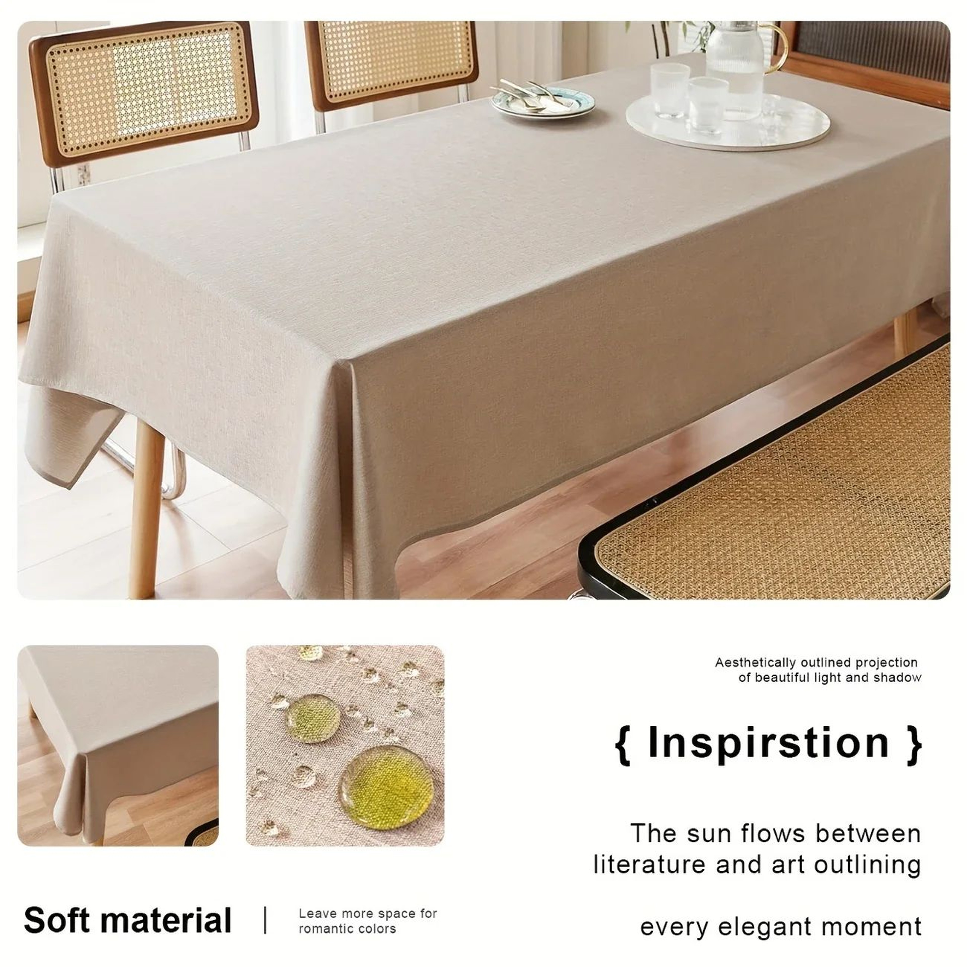 Elegant Floral Linen Table Runner 4