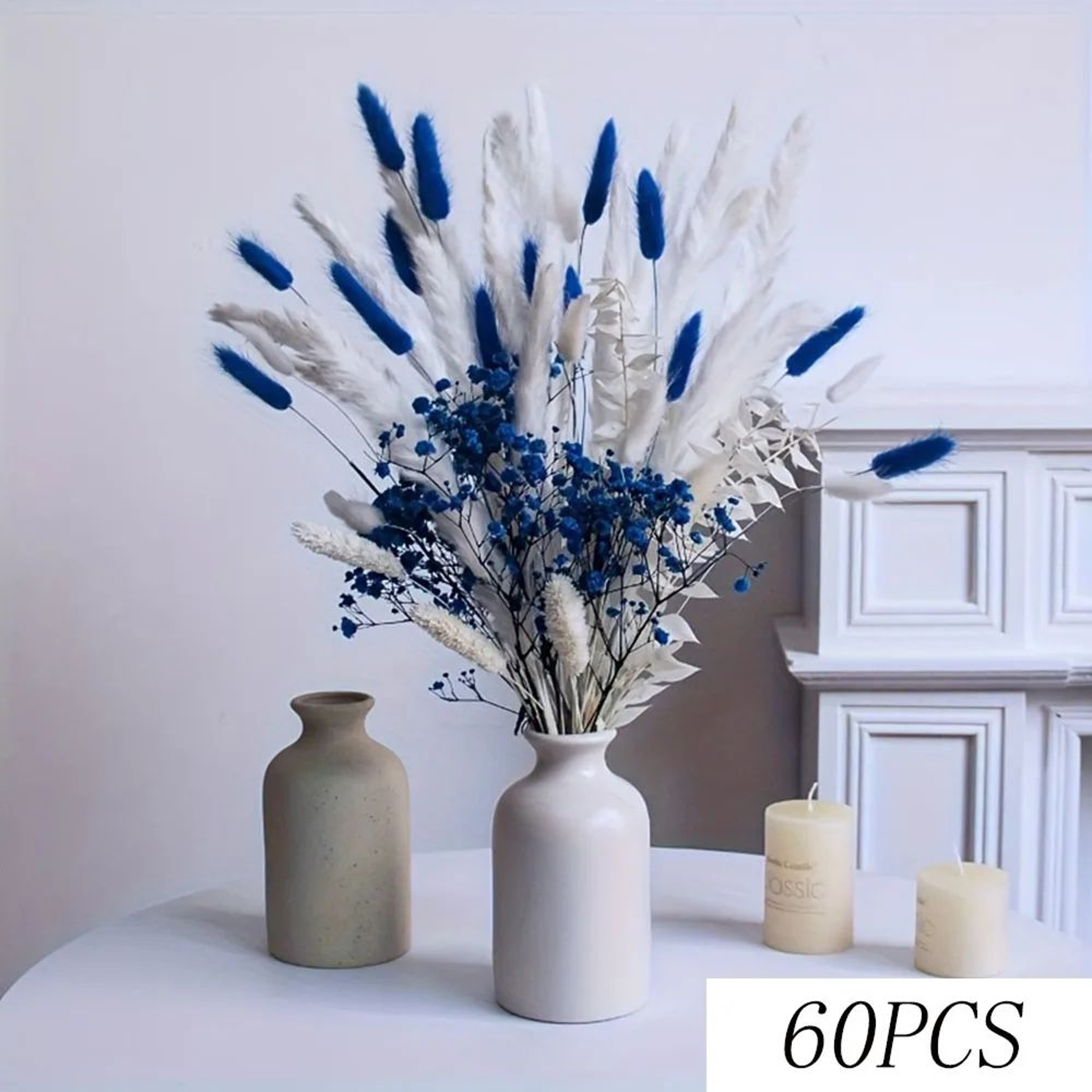 Blue Rabbit Tail Pampas Grass Bouquet 13