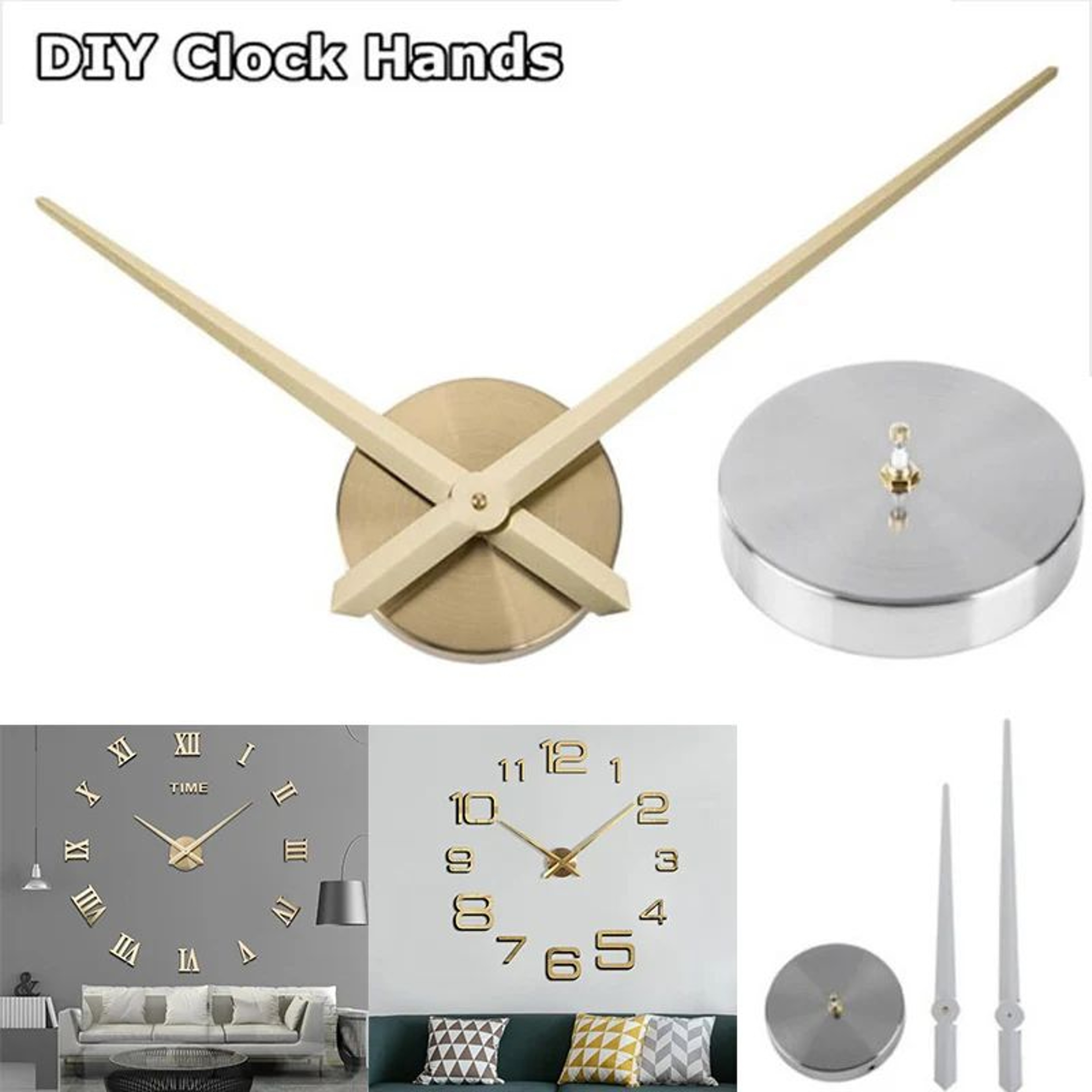 DIY Large 3D Wall Clock Mechanism Set 1