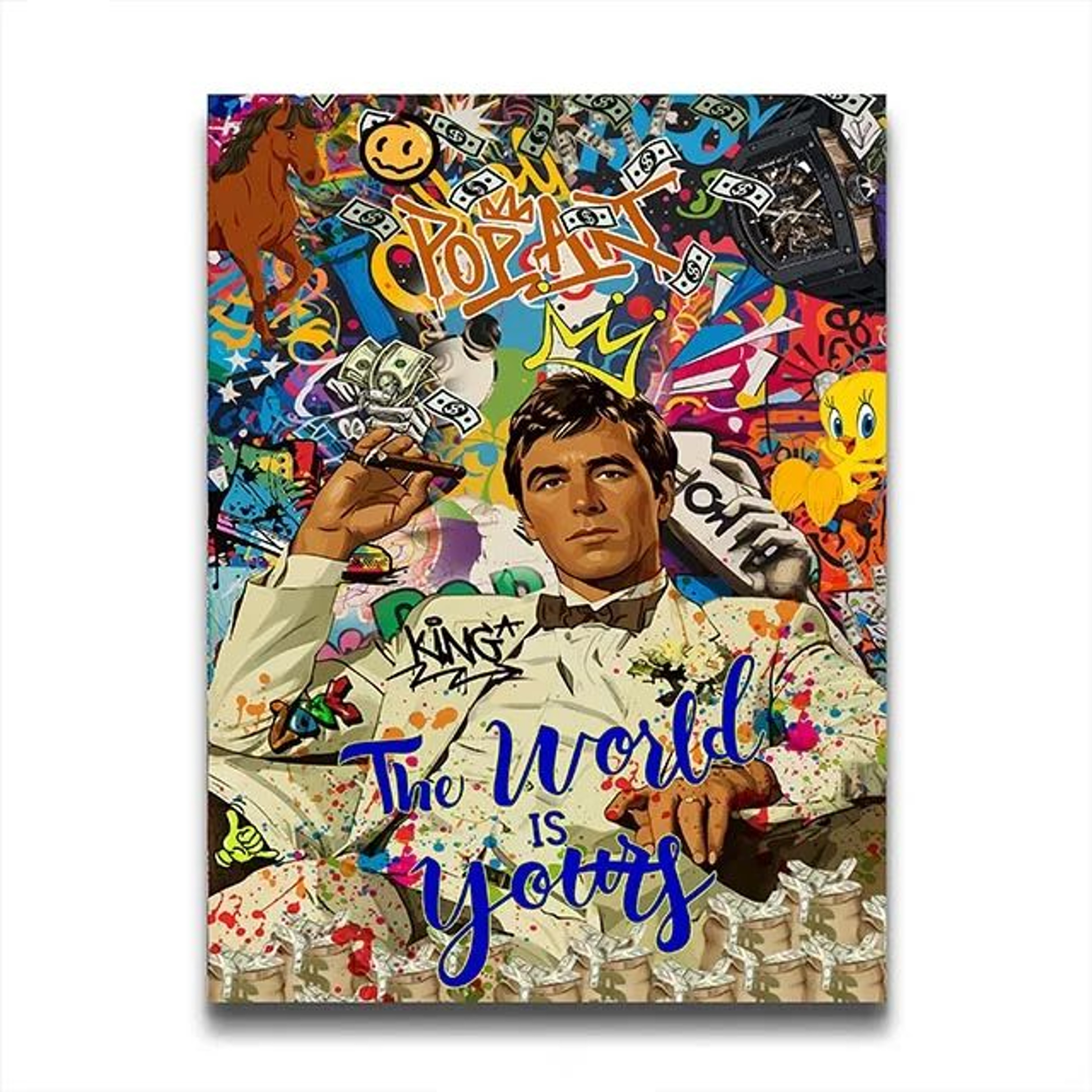 80s Gangster Graffiti Canvas Wall Art 8