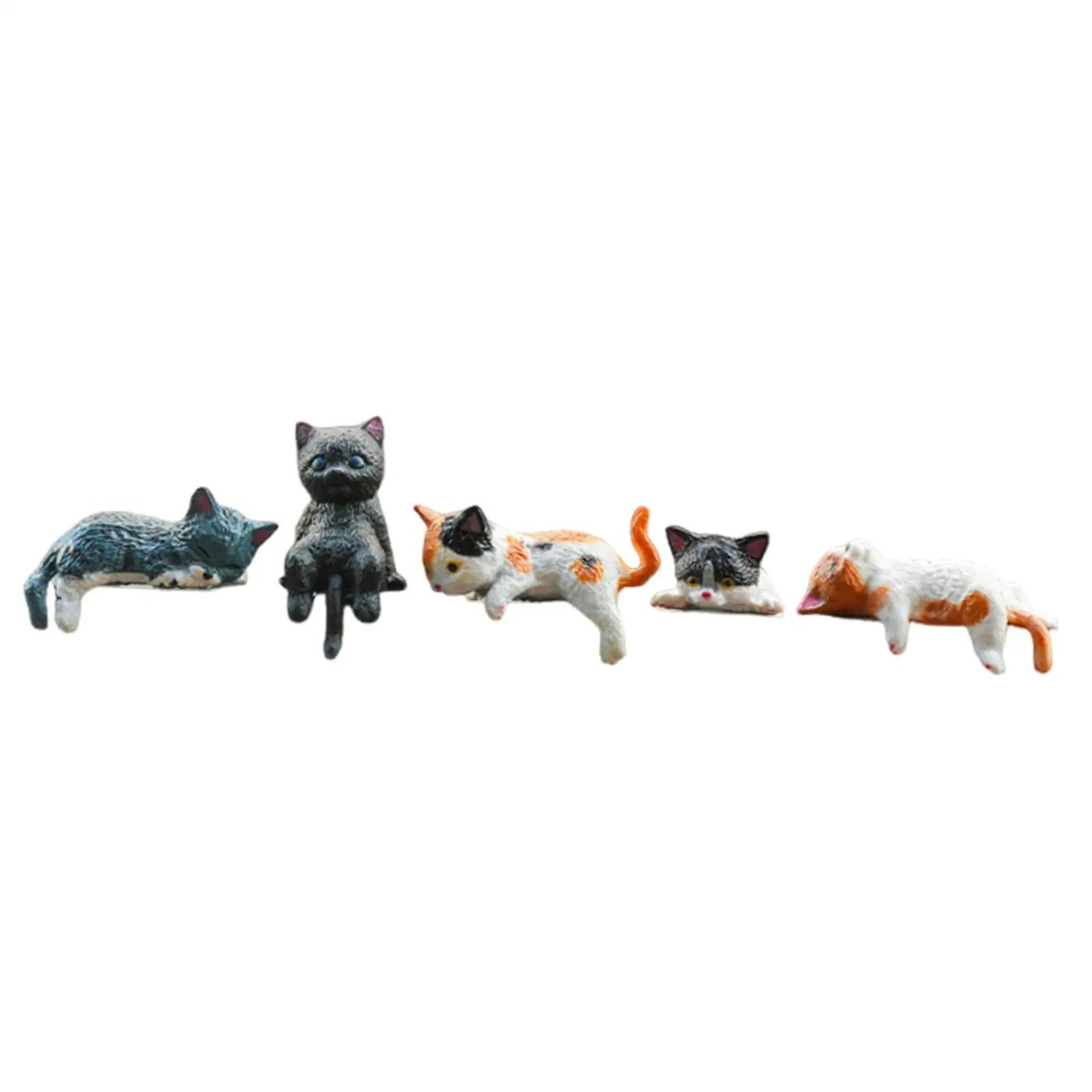 Mini Cat Figurine Desk Decor 11